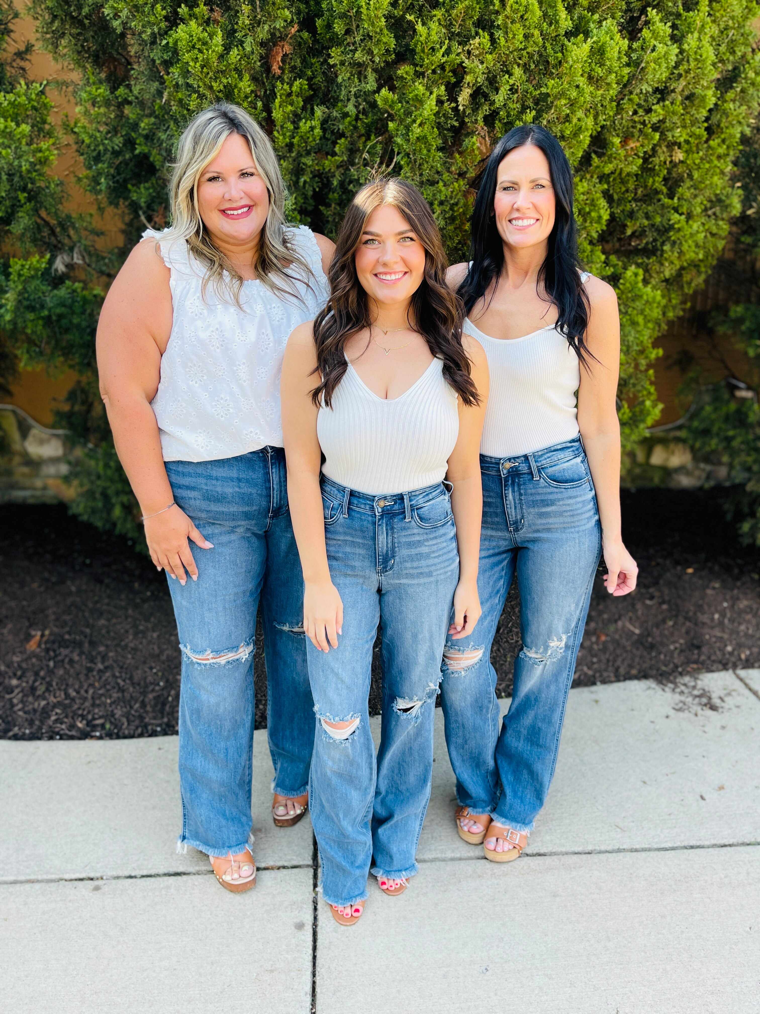 REG/CURVY Straight Up Wide Leg Straight Jeans