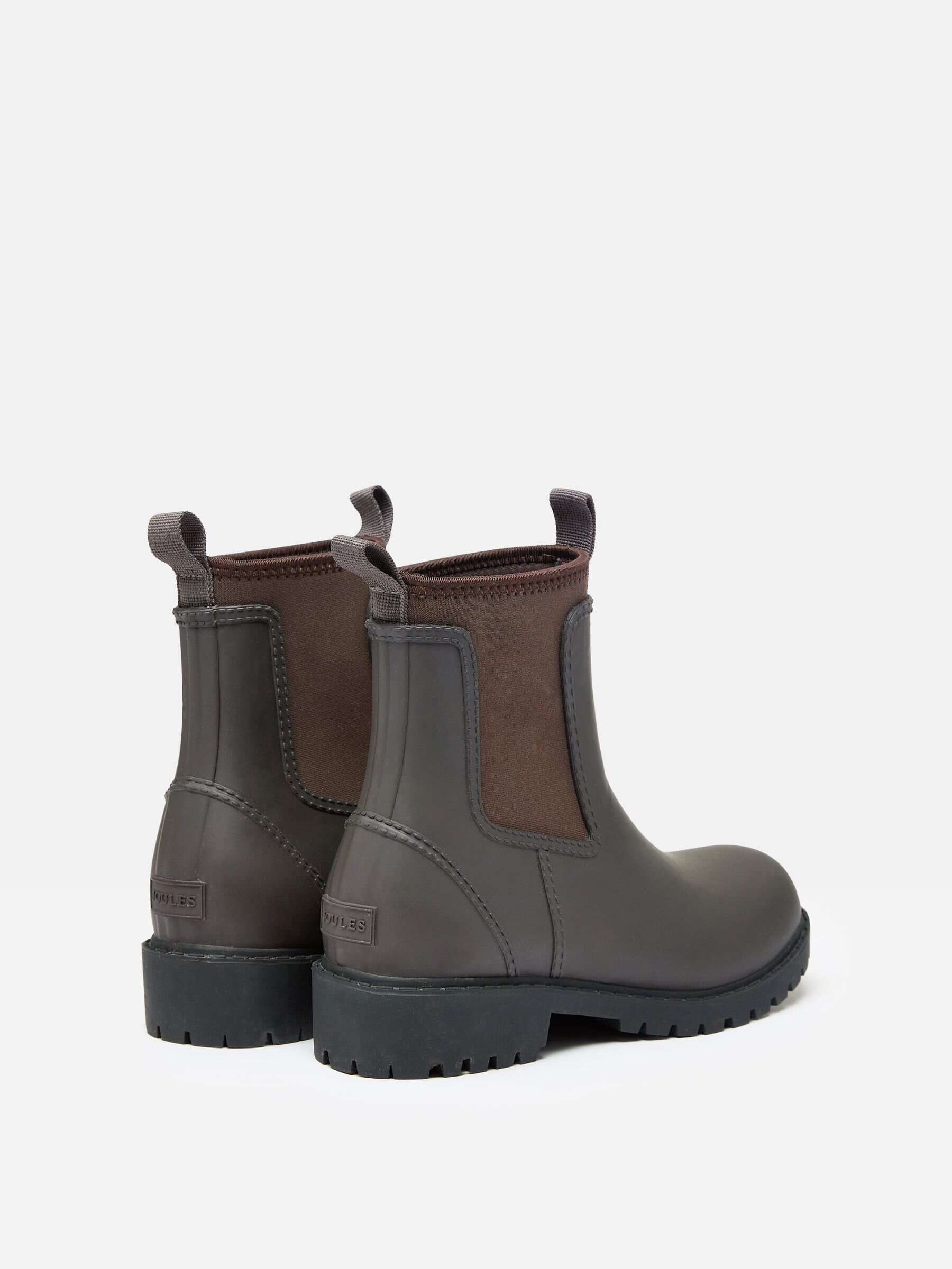 Oakfield Chocolate Brown Short Neoprene-Lined Ankle Wellies