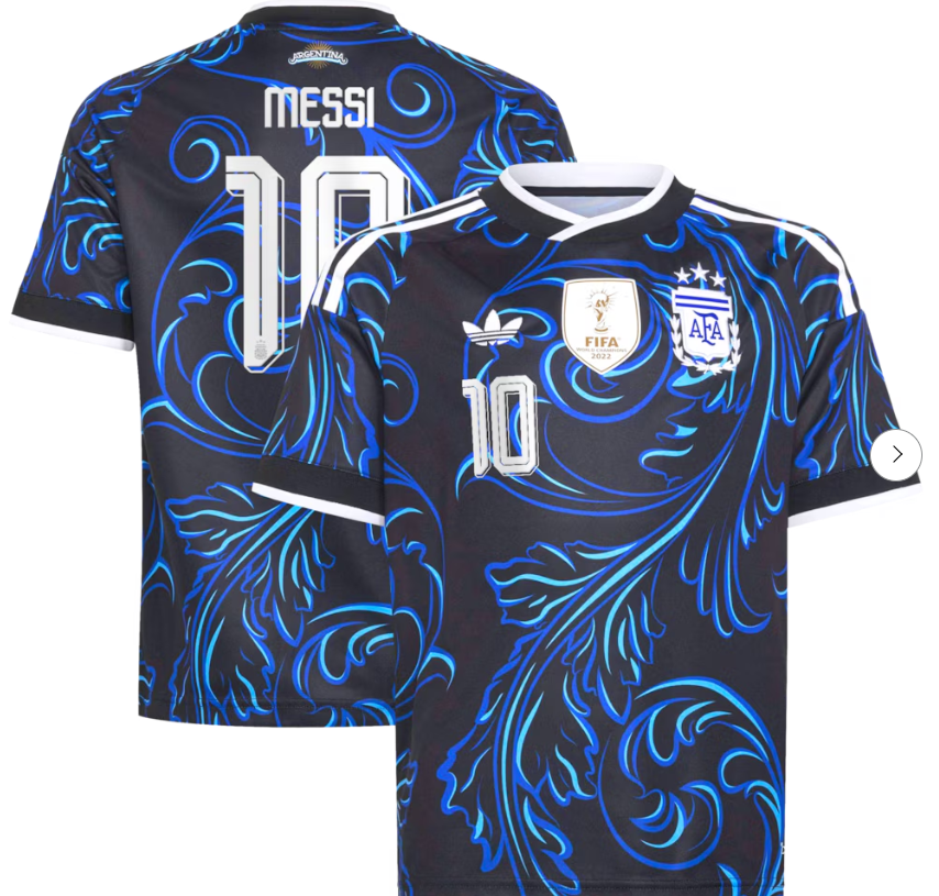 Lionel Messi Argentina National Team Youth 2026 Away Replica Jersey - Black adidas