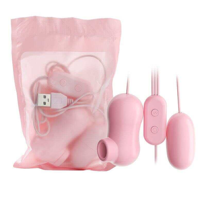 Tongue Sucking Remote Control Vibrator Set