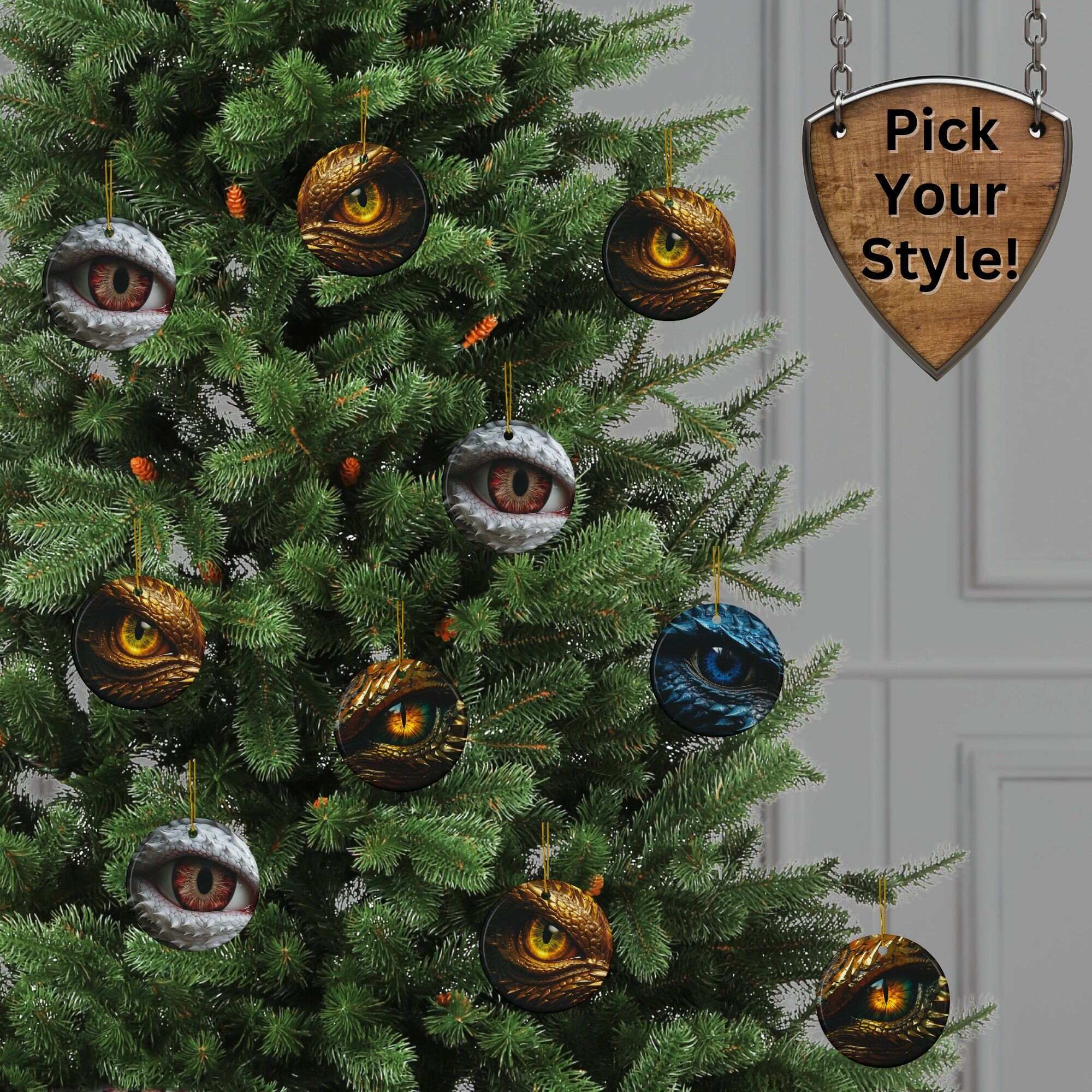 Dragon's Gaze Christmas Ornament