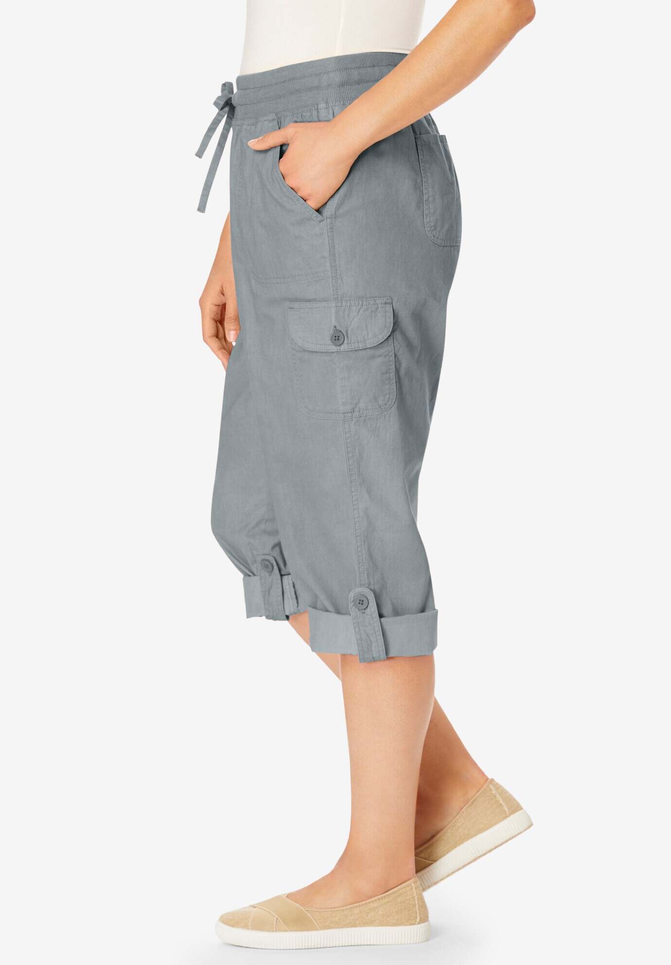 Convertible Length Cargo Capri Pant