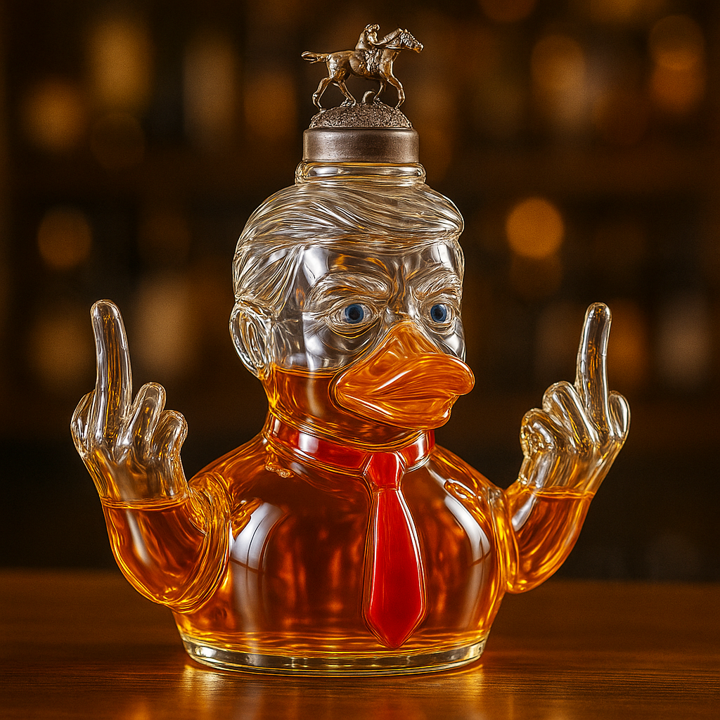 Funny Middle Finger Whiskey Bottle