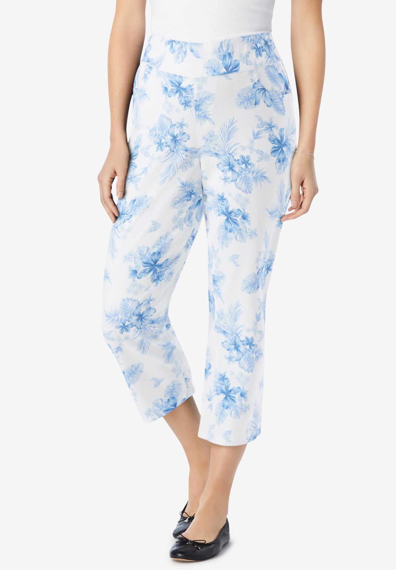 Flex-Fit Pull-On Denim Capri
