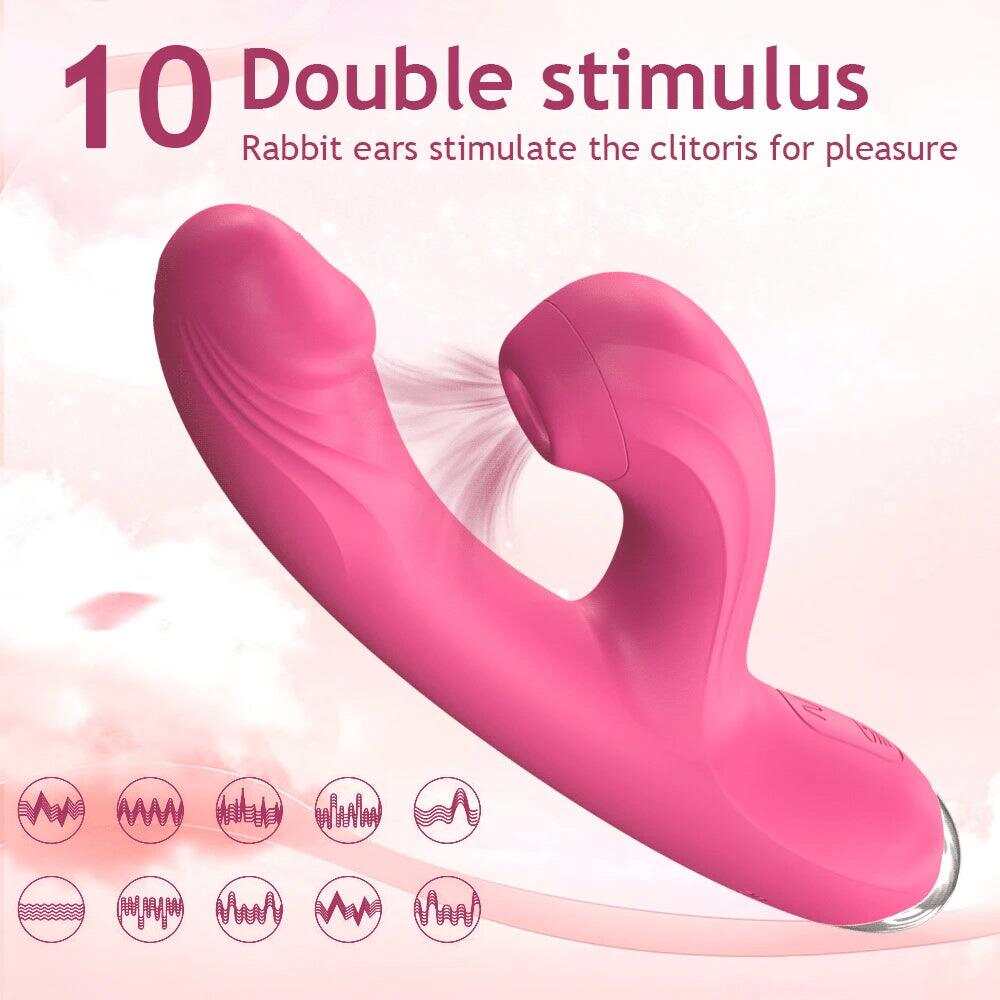 Rabbit Sucker G-Spot Vibrator – 20 Modes, Clit & Vagina Stimulator