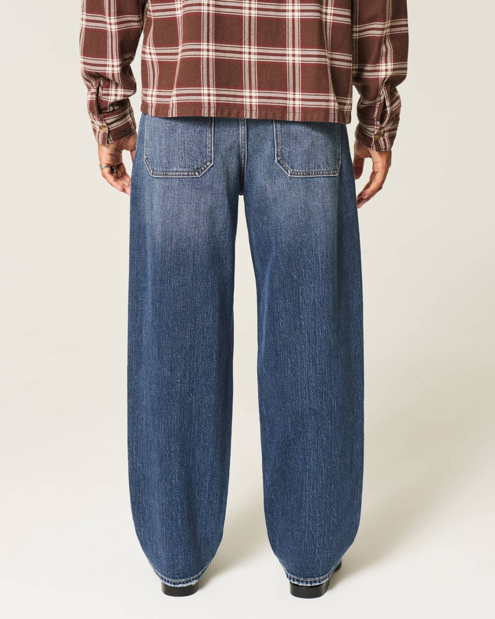 Medium Wash Skater Baggy Jeans