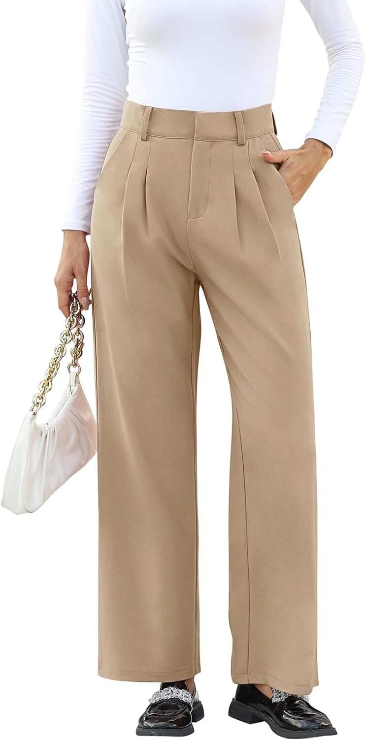 High-Waisted Work Pants for Women – Business Casual Office Trousers with Pockets (2025 Edition)