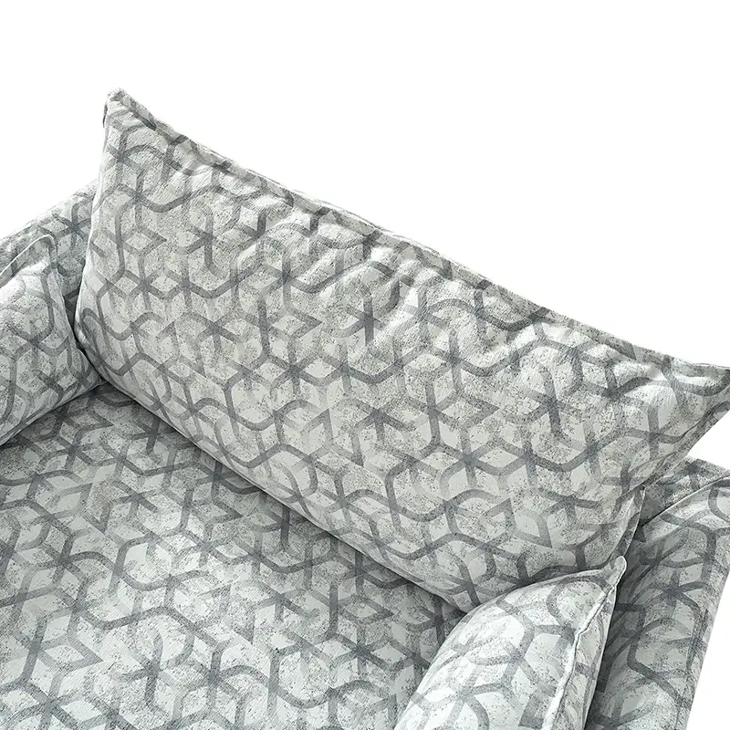 Miles Slipcovered Armchair with Large Ottoman