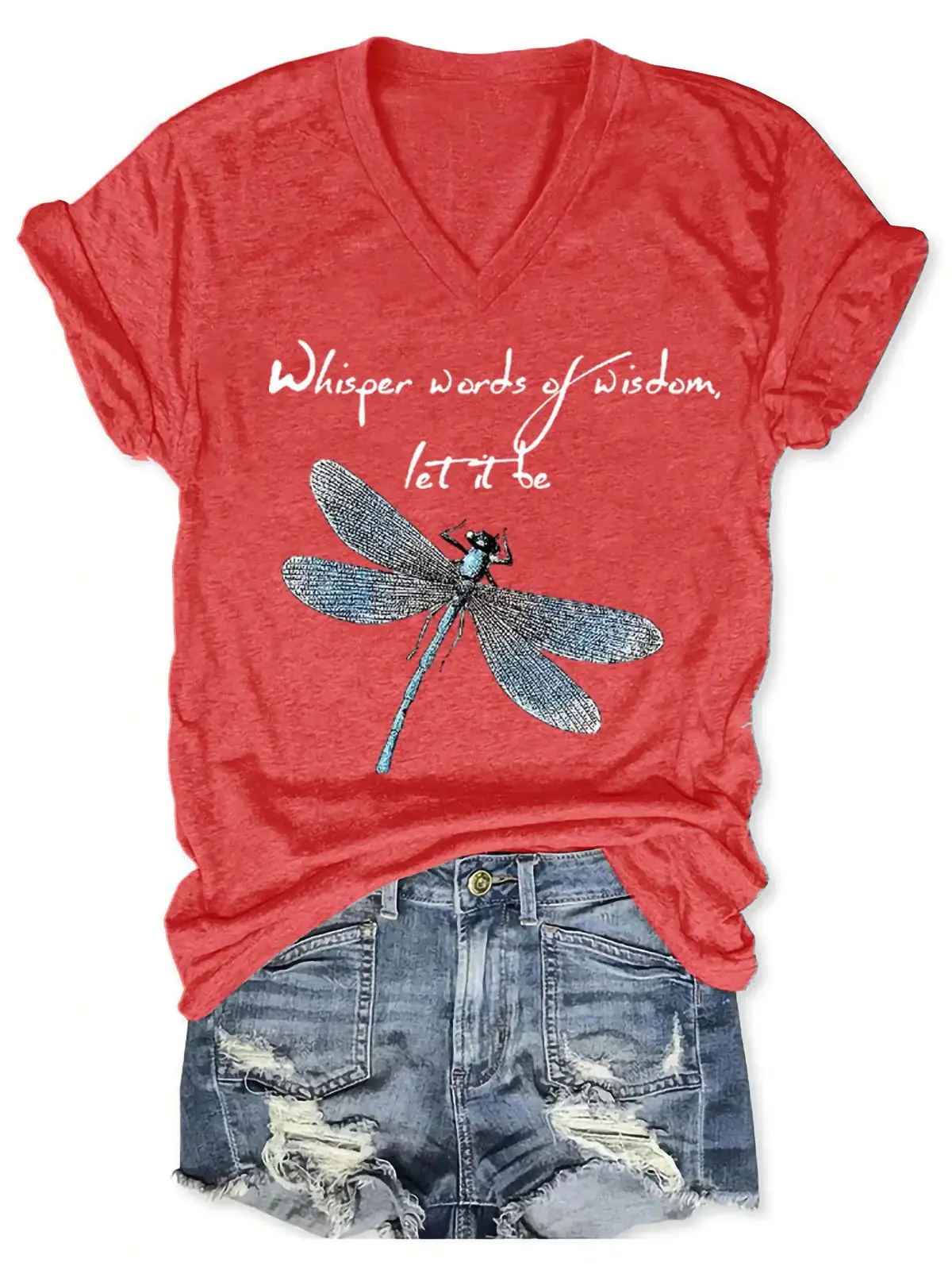 Whisper Words Of Wisdom Let It Be Art Casual T-shirt