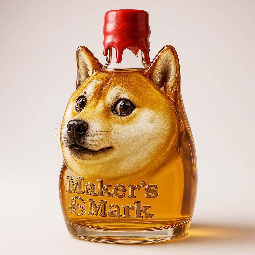 Funny Doge emoji Whisky Bottle