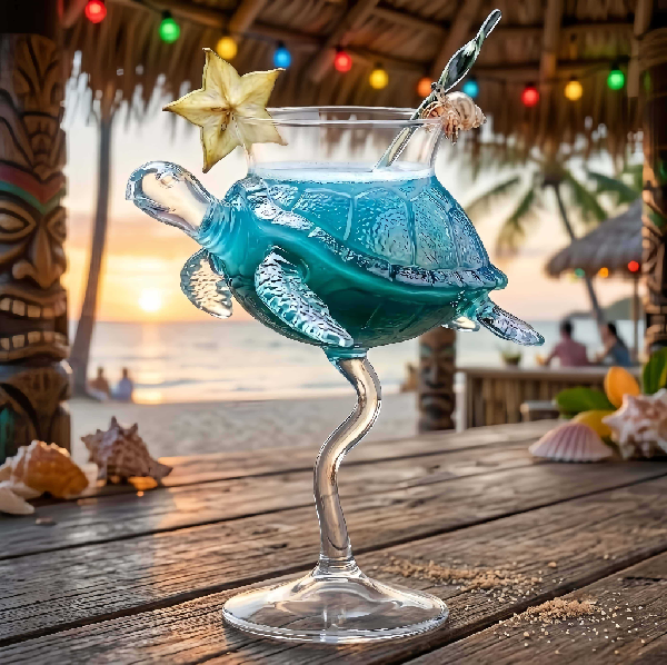 Sea Turtle Cocktail Glass