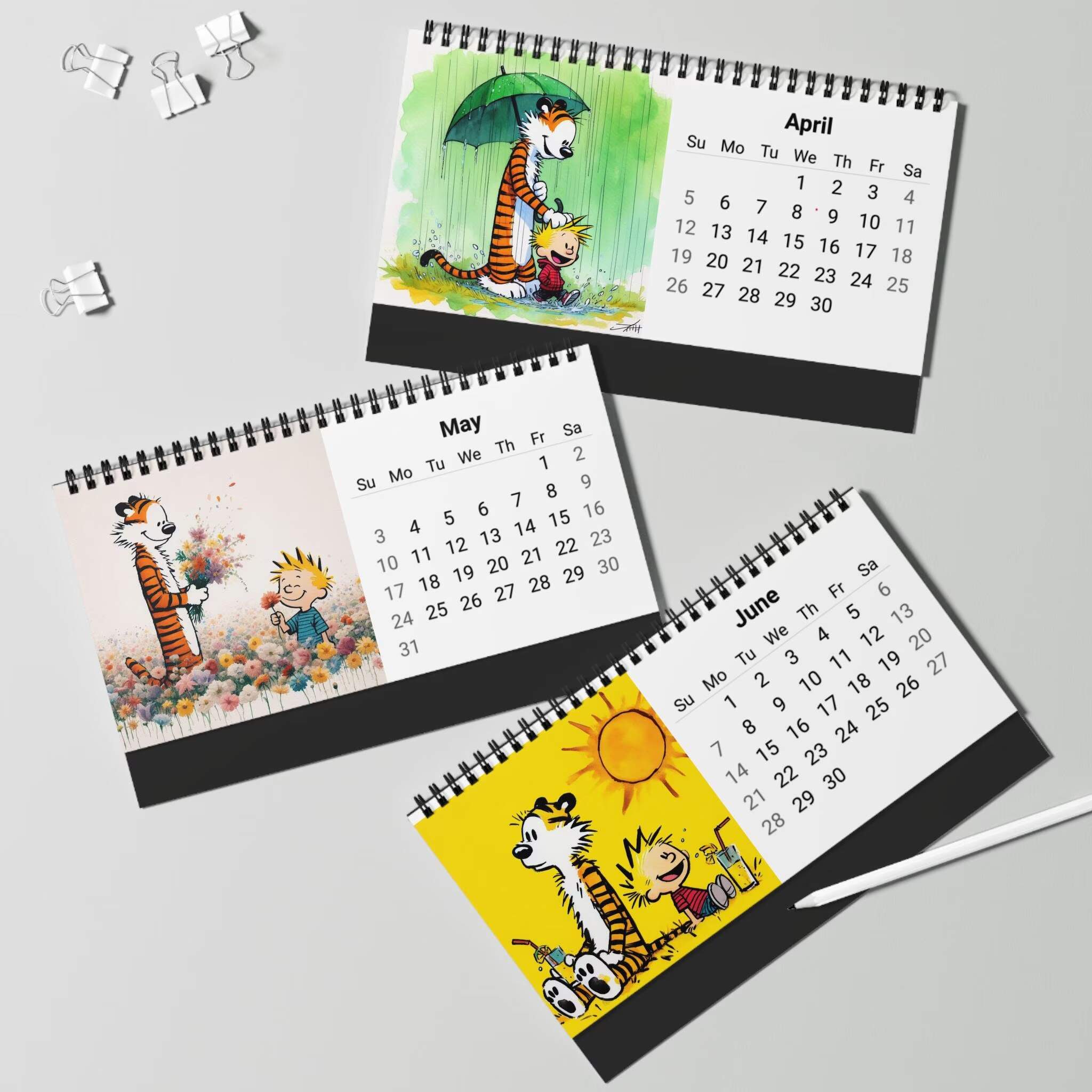 A Year With Calvin & Hobbes Desktop Calendar