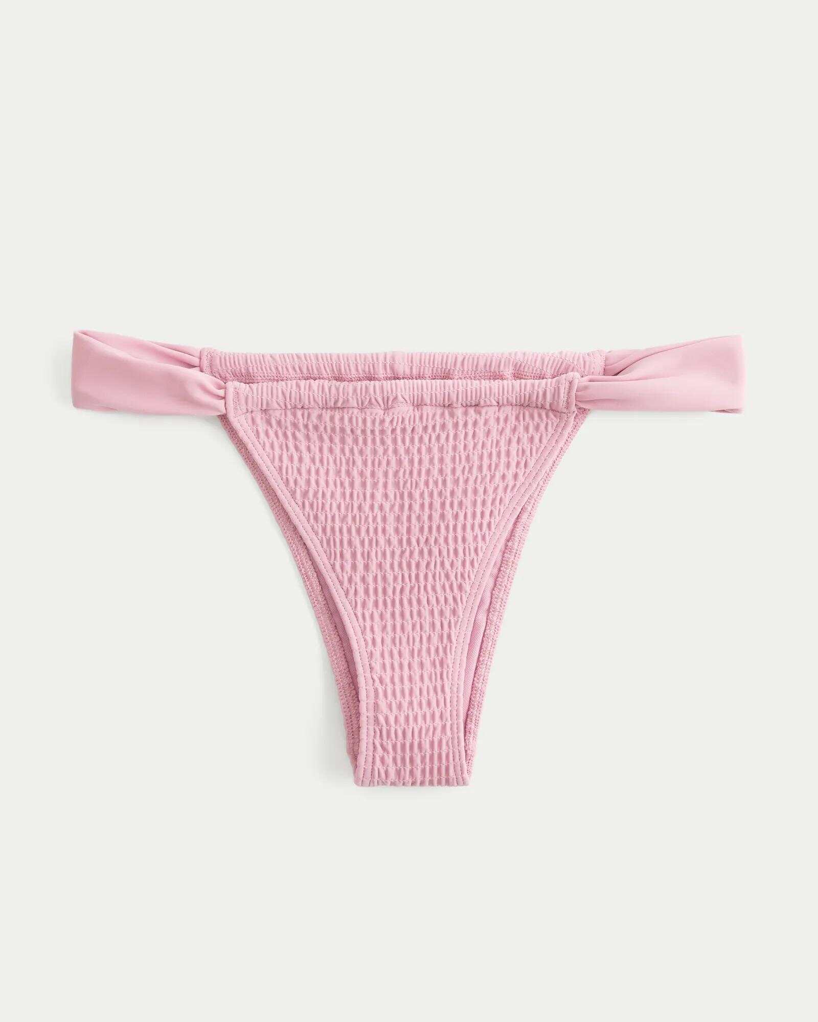 Smocked High-Leg Cheekiest Bikini Bottom