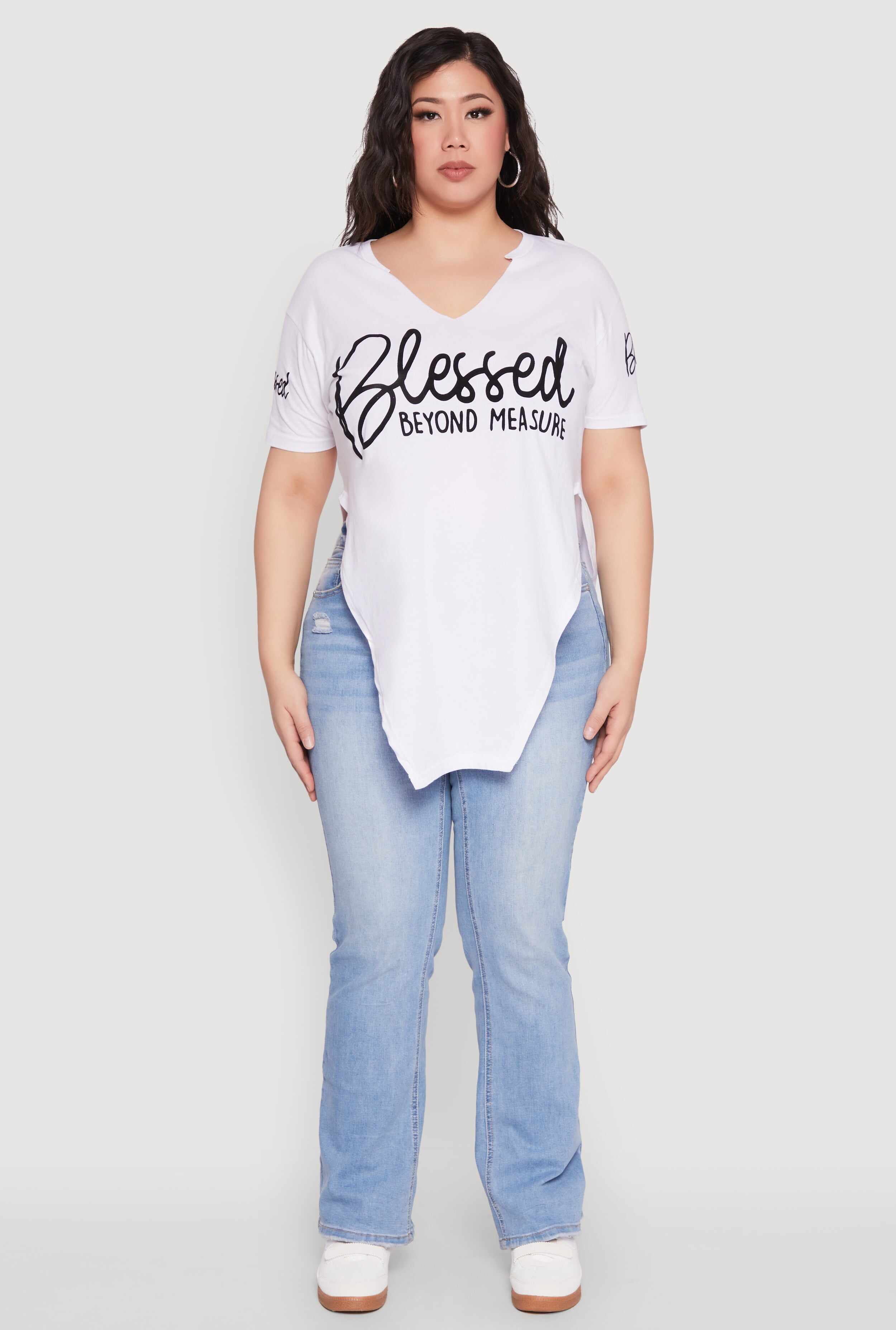 Plus Size Blessed Beyond Measure Graphic Tee