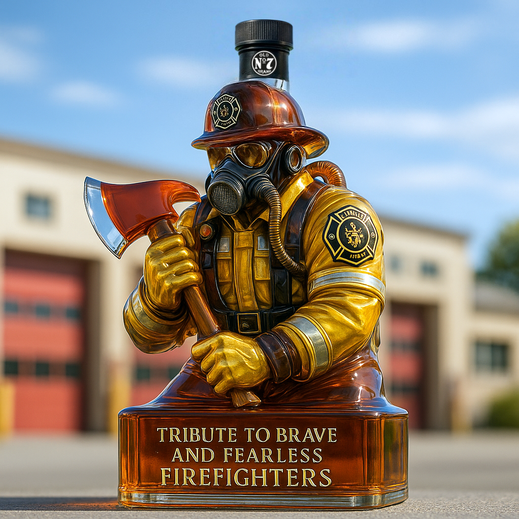 Firefighter Tribute Whiskey Bottle