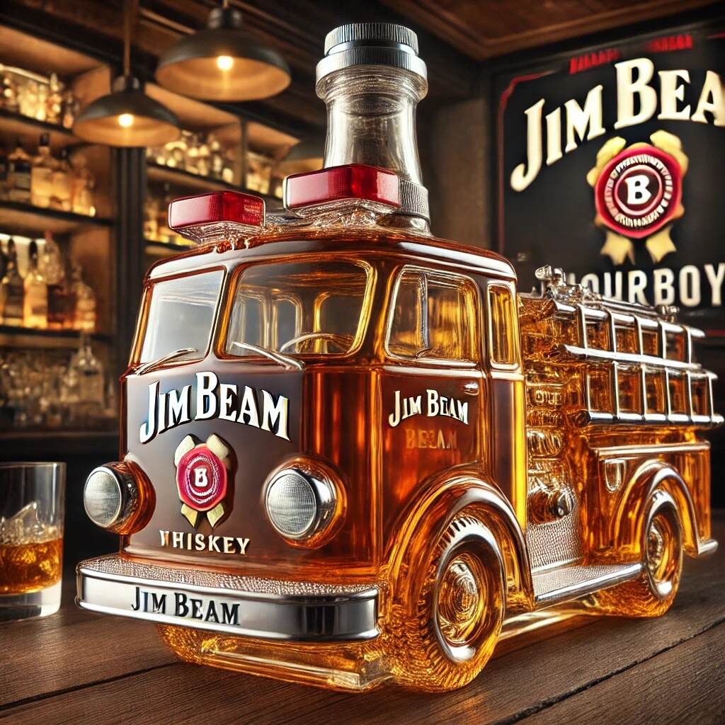 Fire Truck Whiskey Bottle