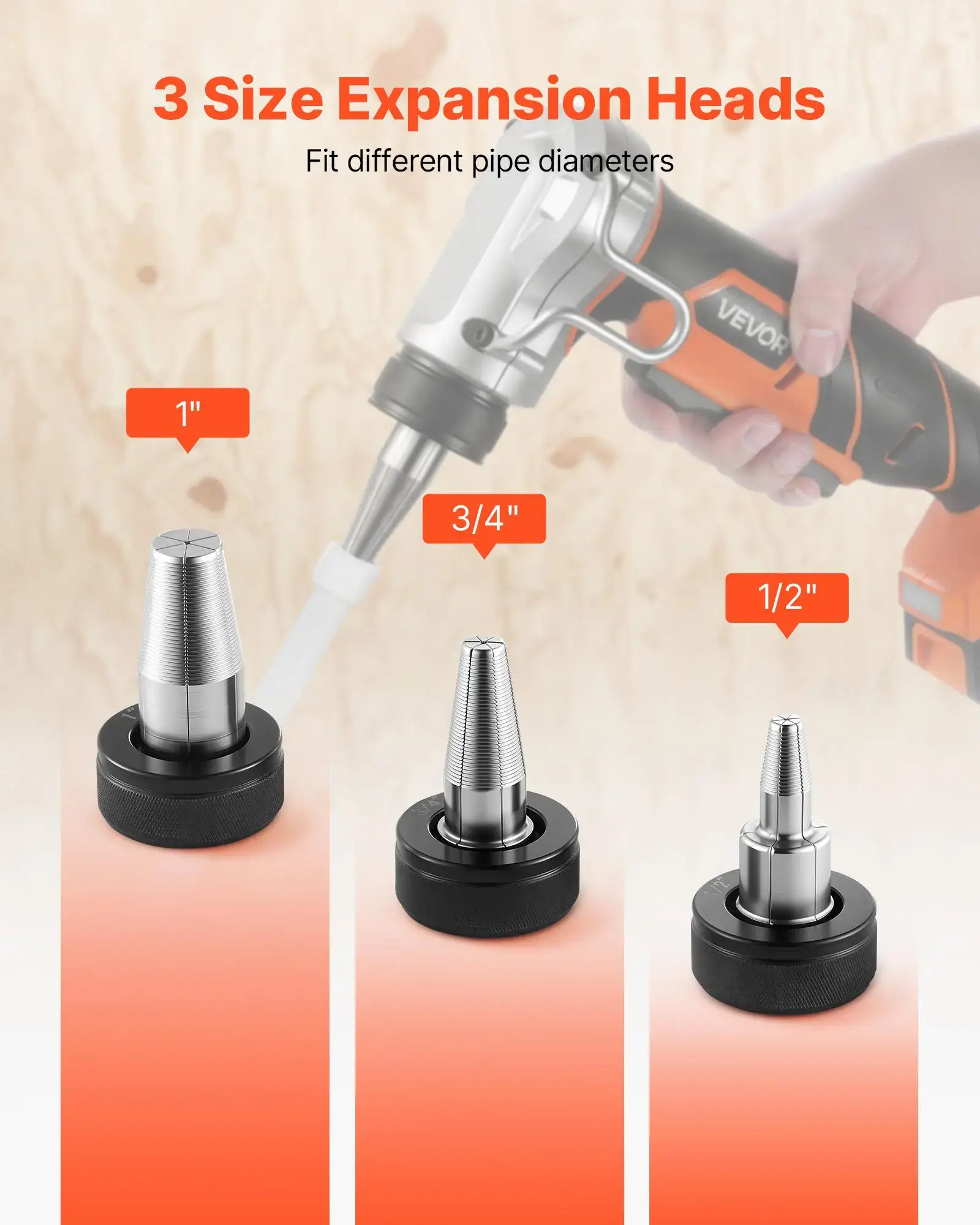 Cordless Tube Expander, 20V Max Electric Tubing Expansion Tool for 1/2