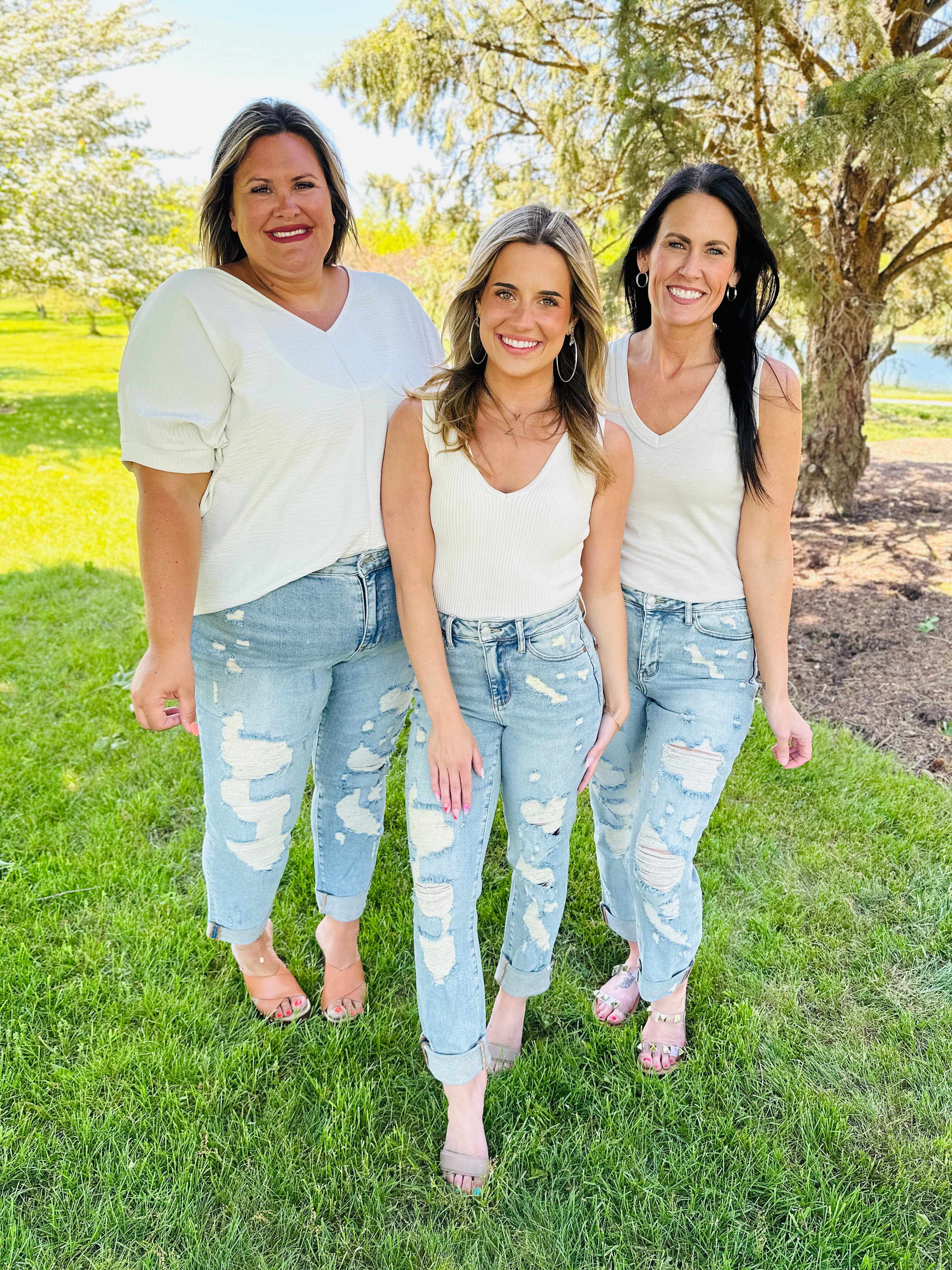REG/CURVY Cuff It Boyfriend Jeans