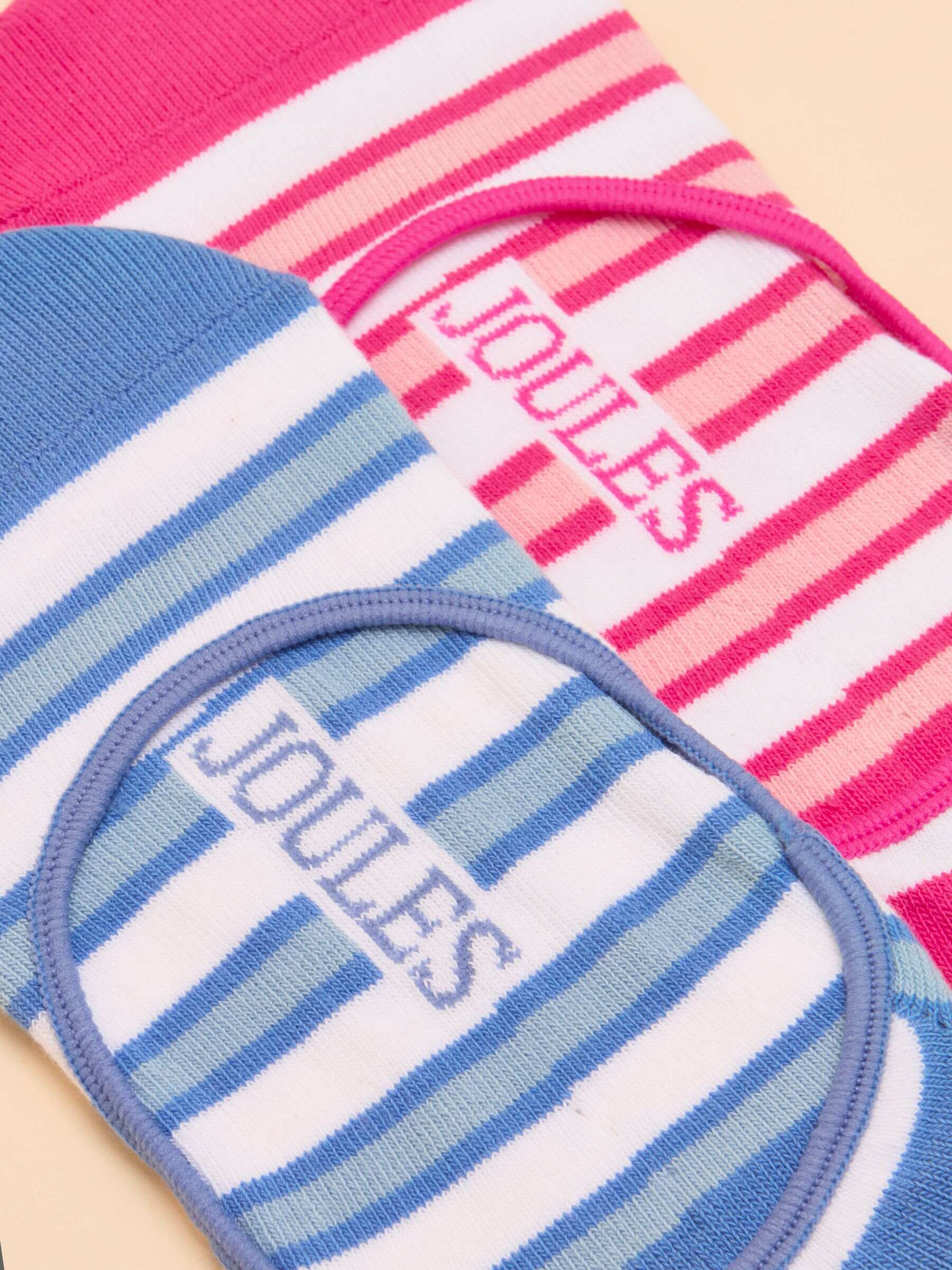 Bessie Pink/Blue Pack of Two Invisible Socks