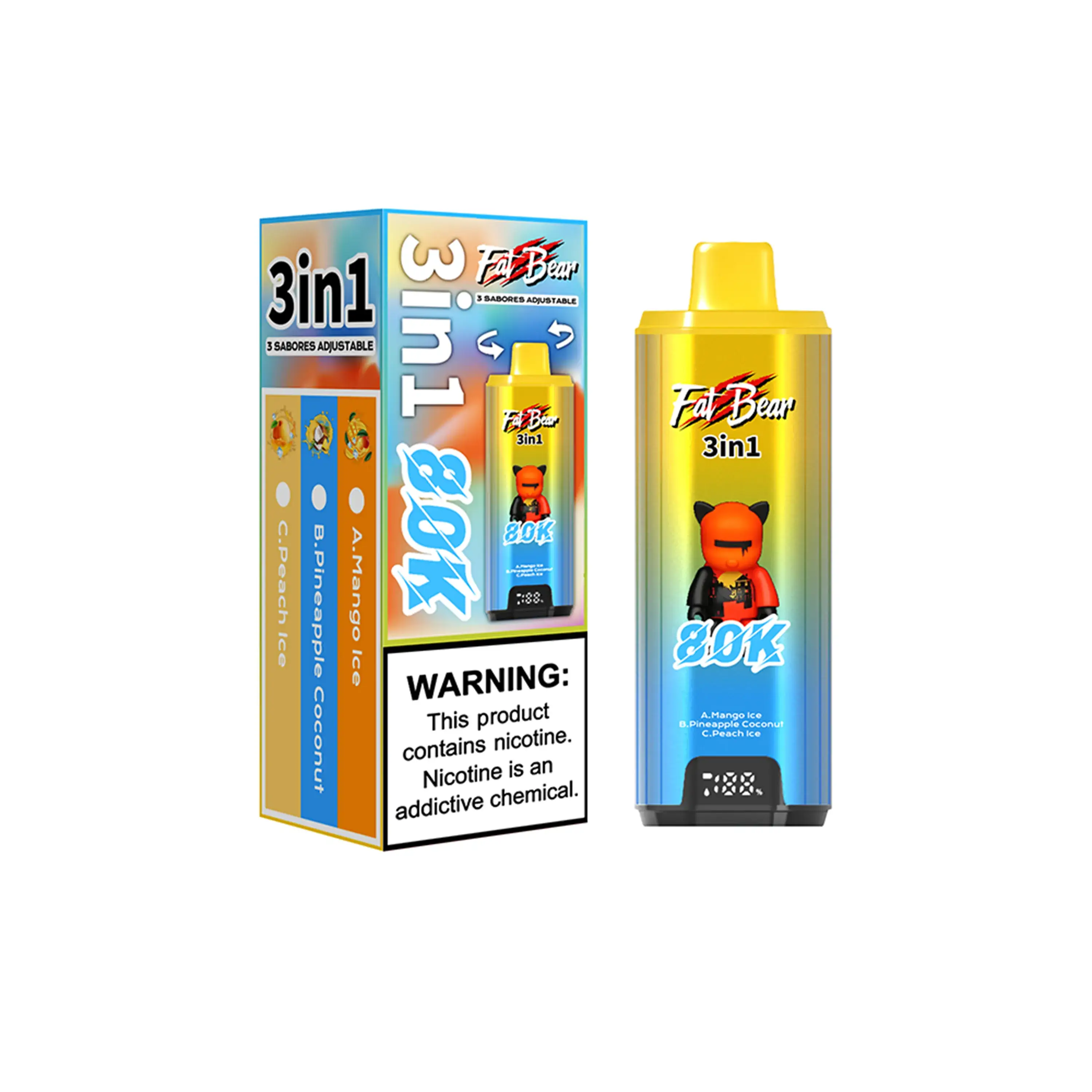 AIVONO FATBEAR 3 in 1 80000 Puffs Disposable Vape