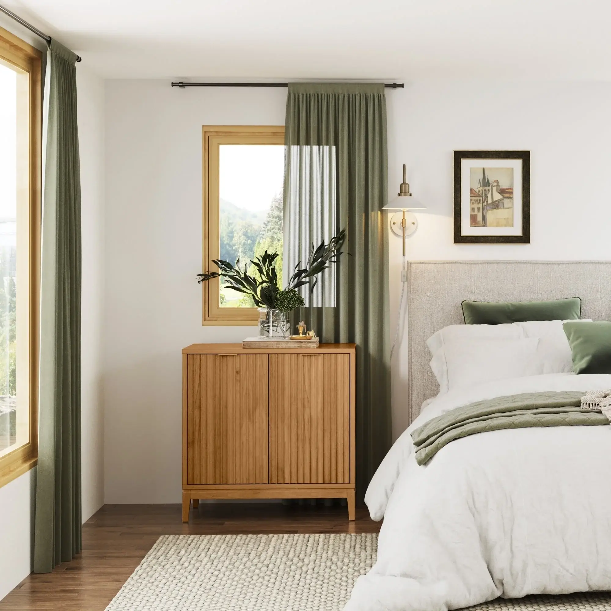 Jasper Modern Sideboard, Kitchen Storage Cabinet with Fluted Doors