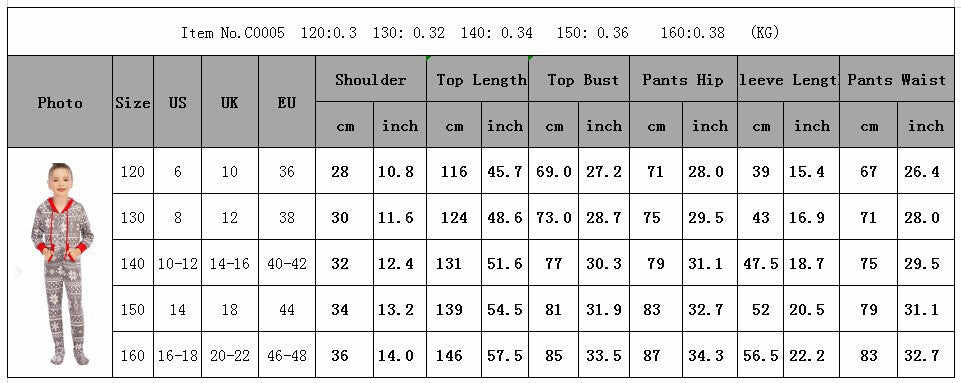 Family Christmas Matching One-Piece Pullover Pajama Set