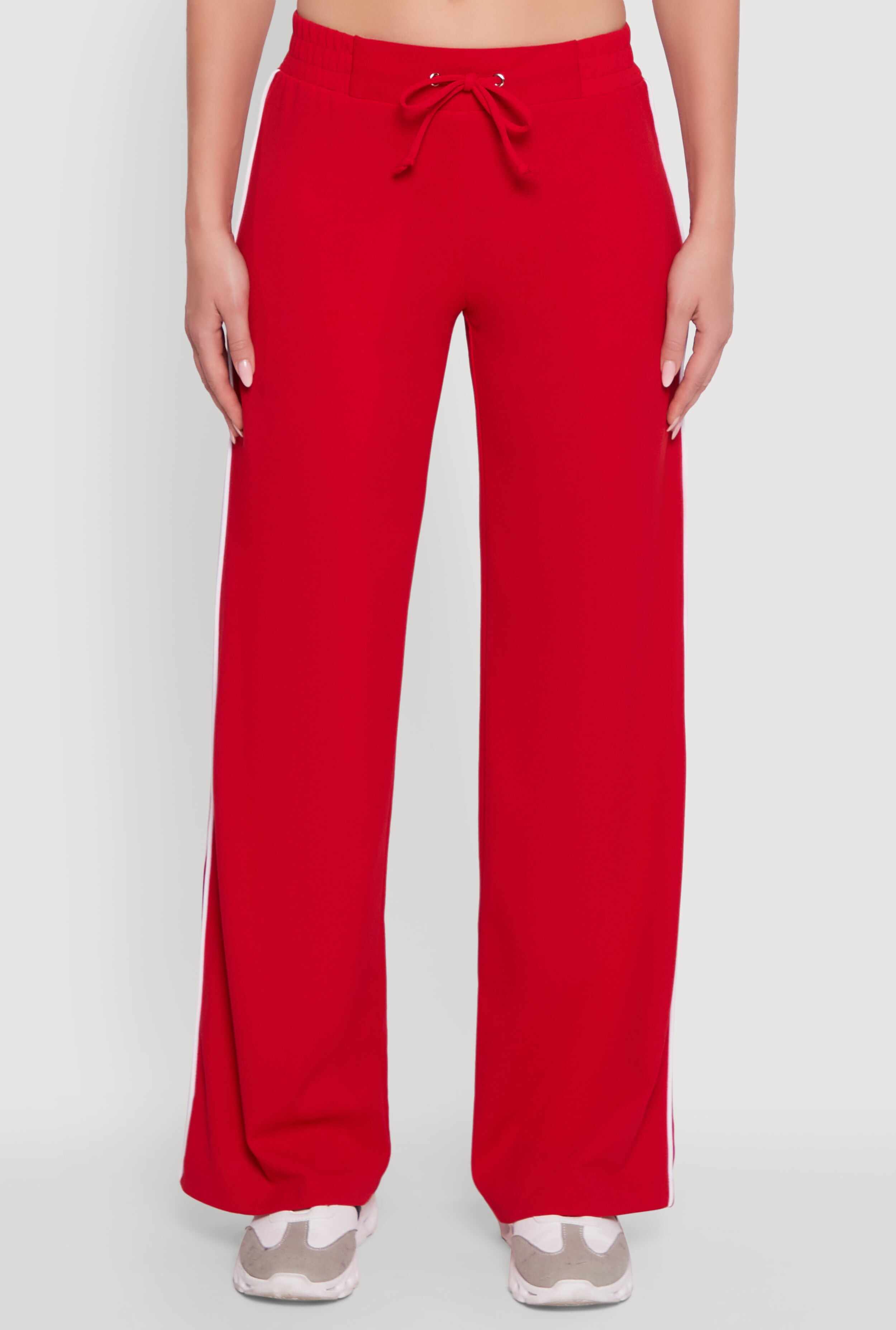 Wide Leg Crepe Knit Casual Pants