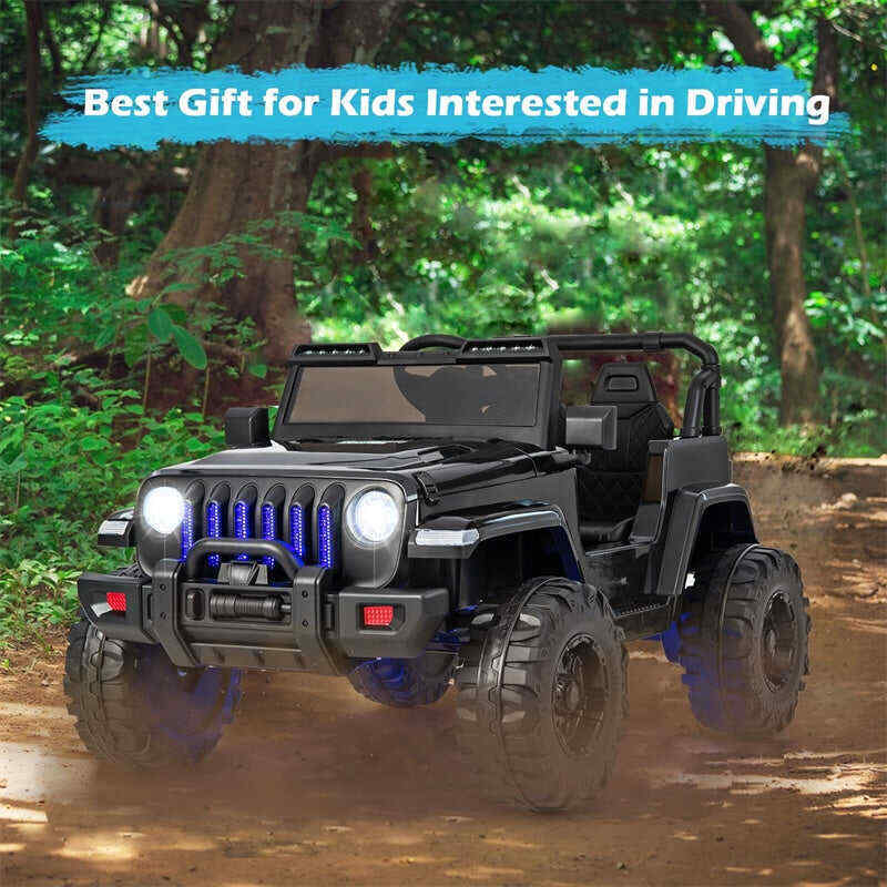 12V Kids Ride-on Jeep Car Battery Powered Electric Truck with Parental Remote Control