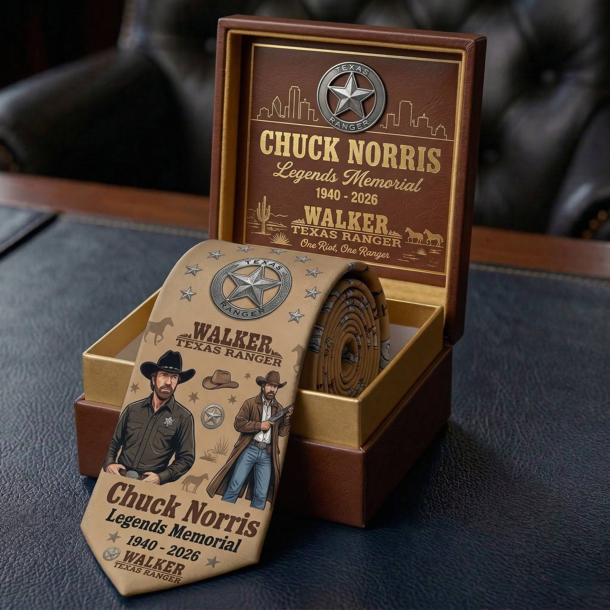Chuck Norris Legends Memorial Tie – Walker Texas Ranger Tribute!