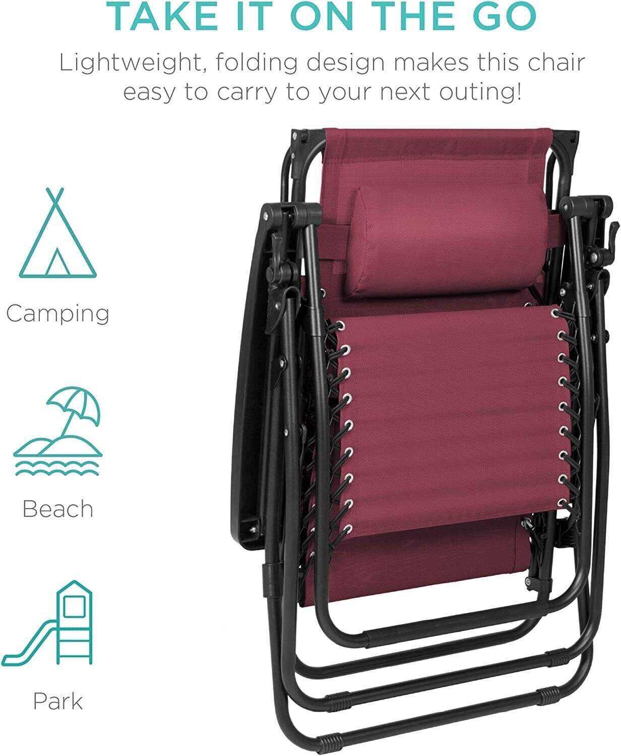 Folding Zero Gravity Recliner Patio Lounge Chair w/Adjustable Canopy Shade, Headrest, Side Accessory Tray, Textilene Mesh - Beige