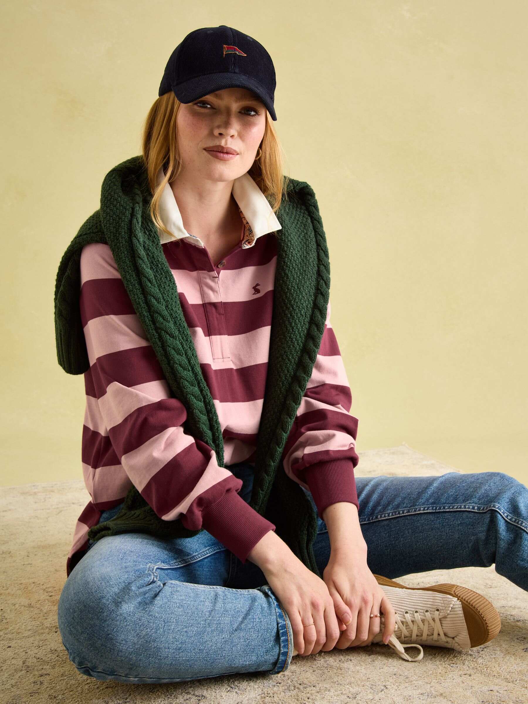 Sammie Pink & Red Striped Heavyweight Cotton Rugby Shirt