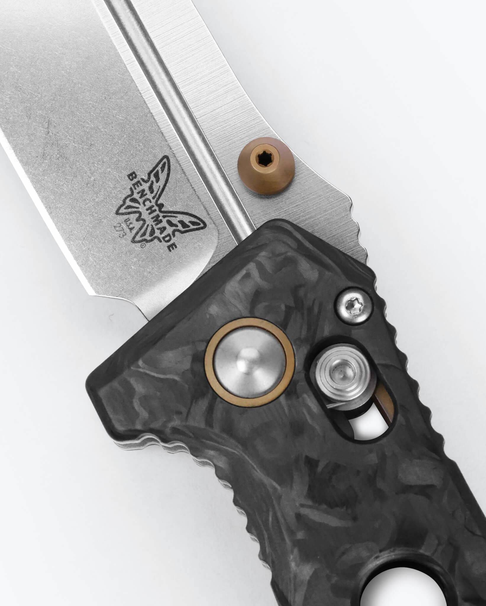 Mini Adamas® | Marbled Carbon Fiber | Drop-point