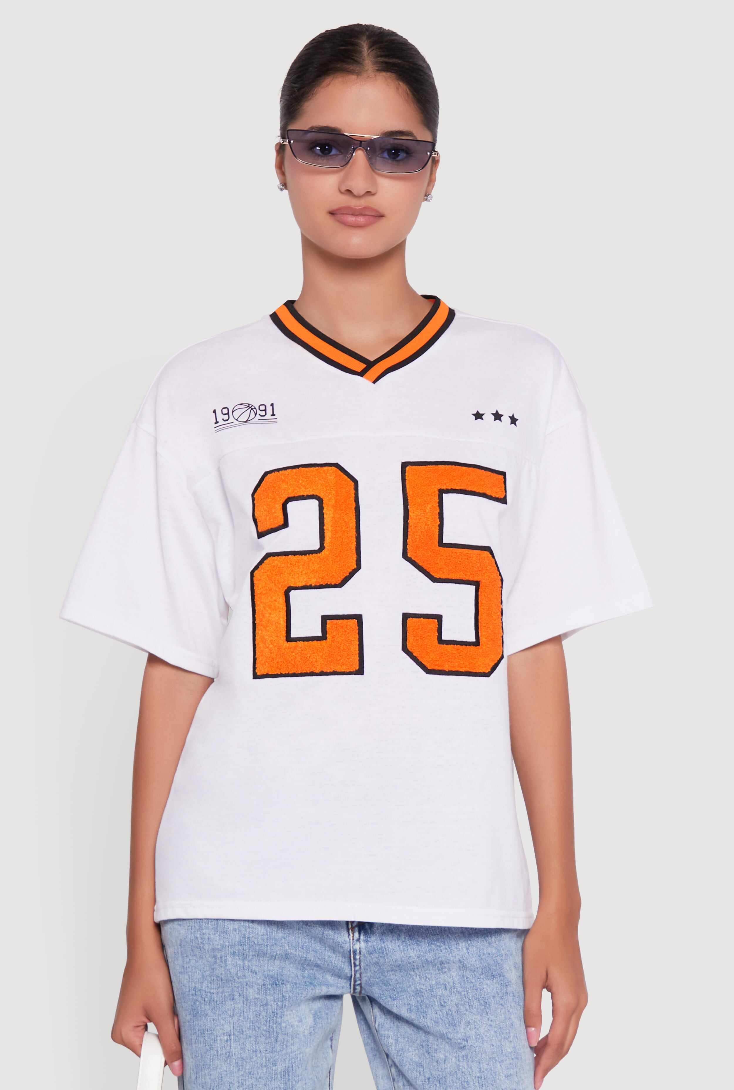 Chenille Graphic Football T-Shirt