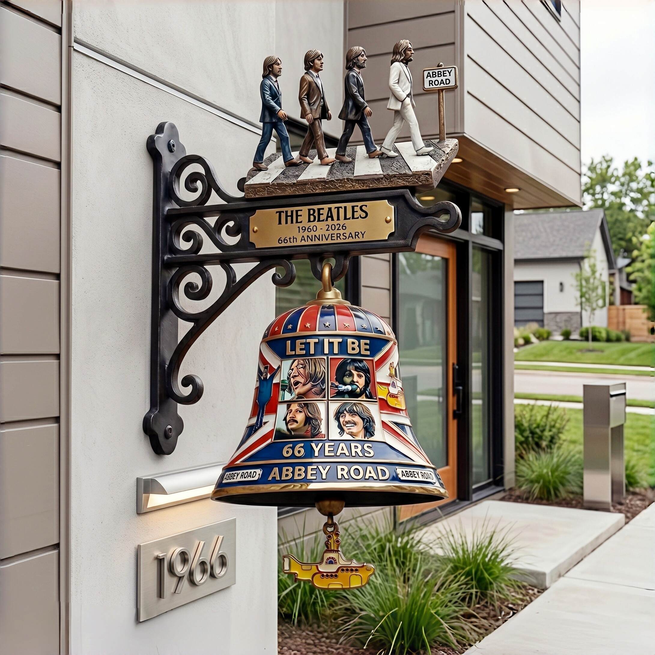The Beatles Abbey Road 66th Anniversary Tribute Wall Bell