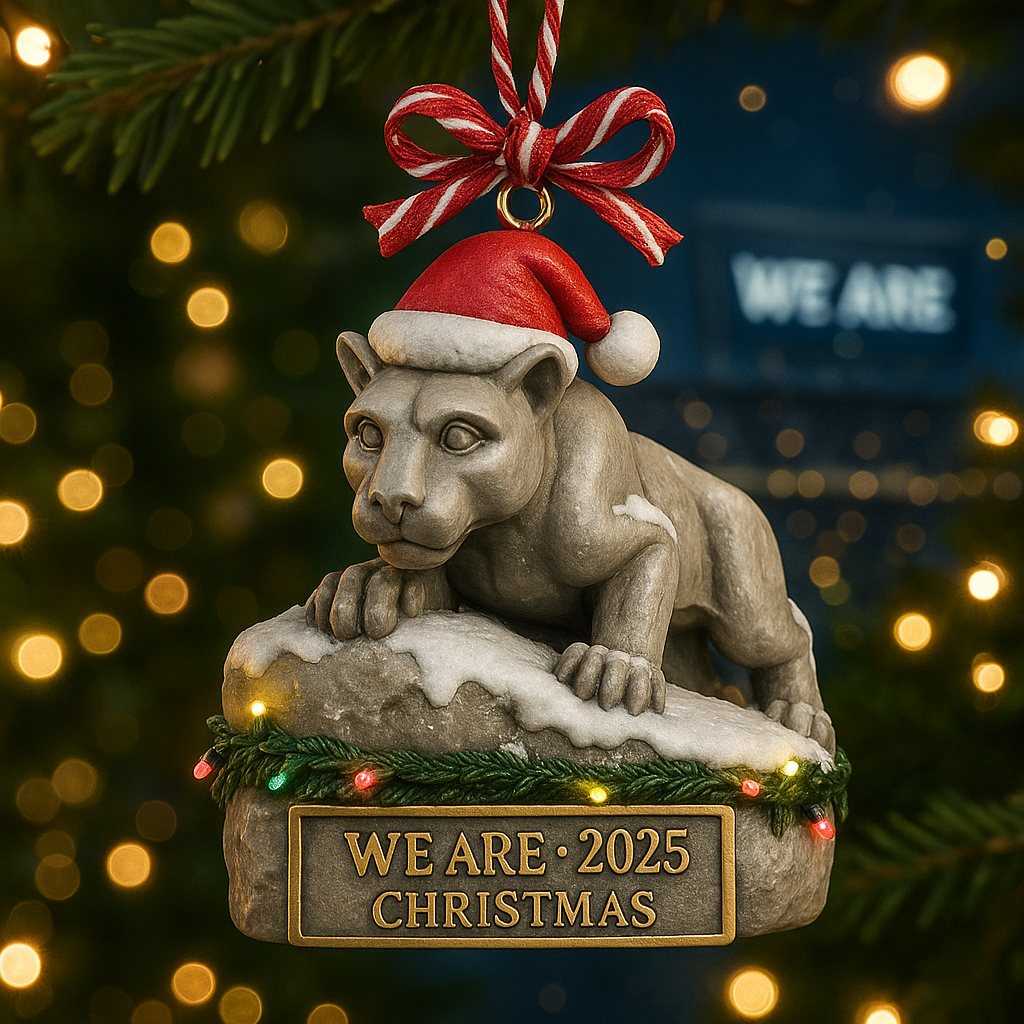 Penn State 2025 Holiday Keepsake Ornaments (Old Main · Nittany Lion · Beaver Stadium)