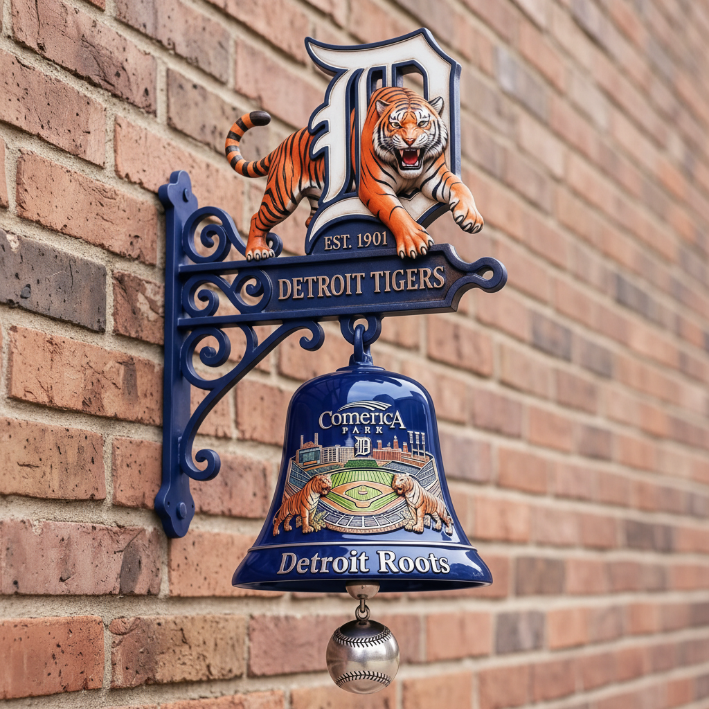 Detroit Tigers Decorative Wall Bell