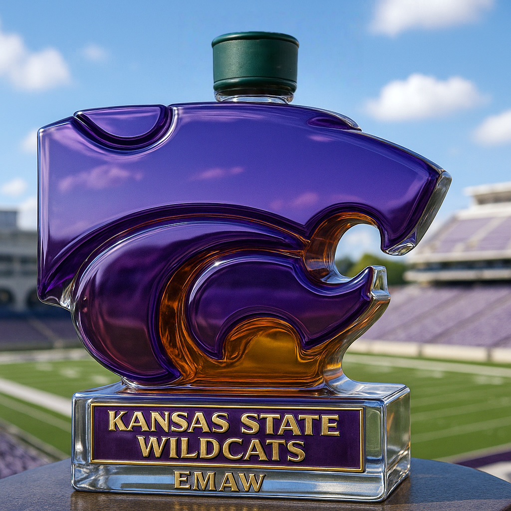 Kansas State Wildcats Limited-Edition Whiskey Bottle