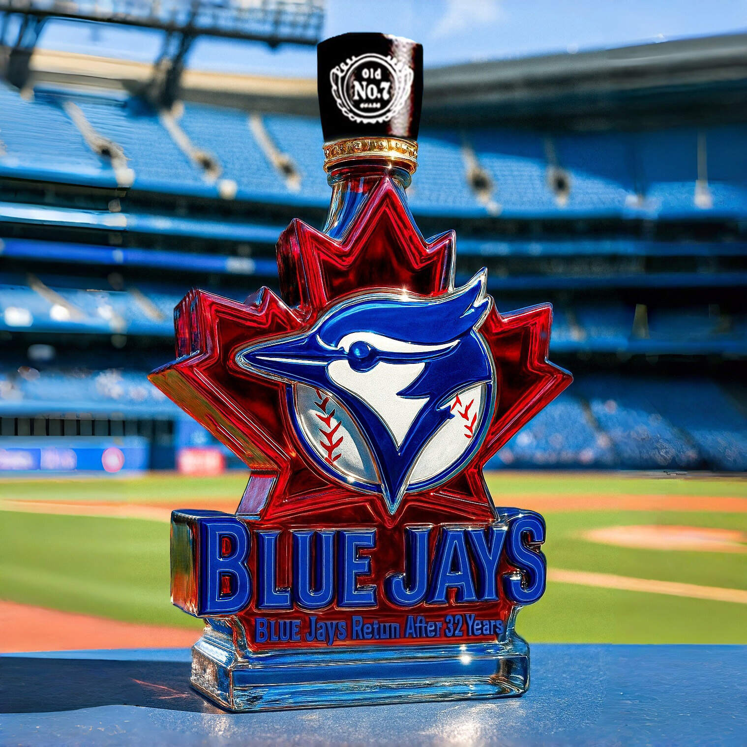 2025 World Series Blue Jays Whiskey Bottle
