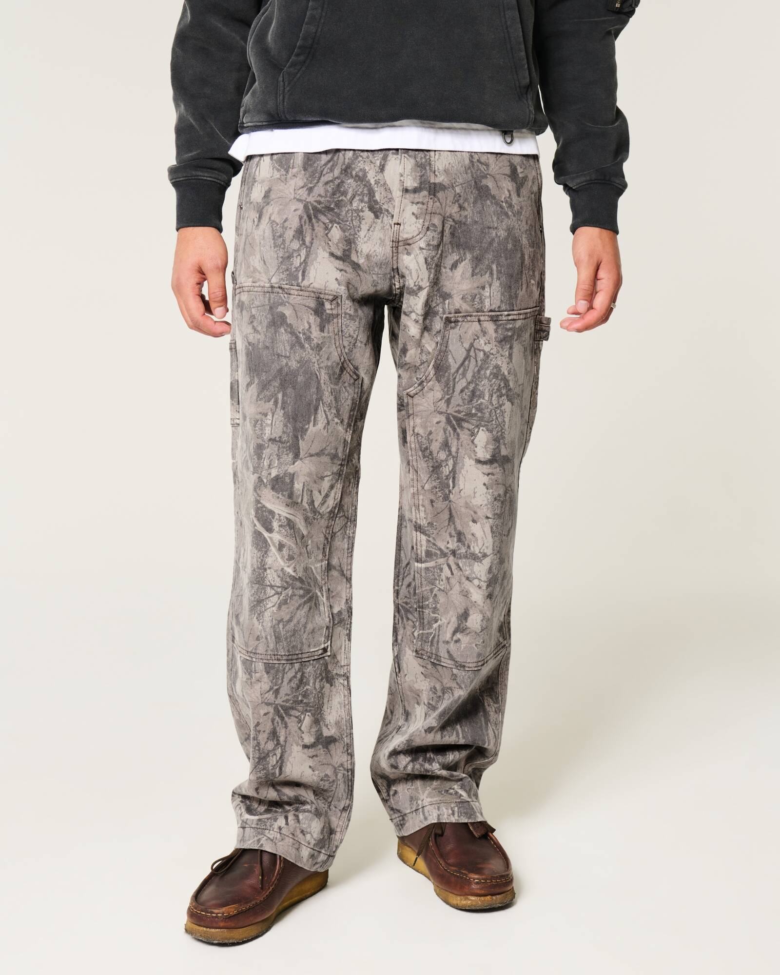 Railroad Stripe Baggy Painter Jeans