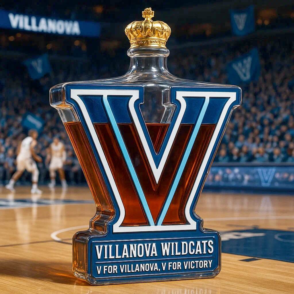 Villanova Wildcats Limited Edition Whiskey Bottle