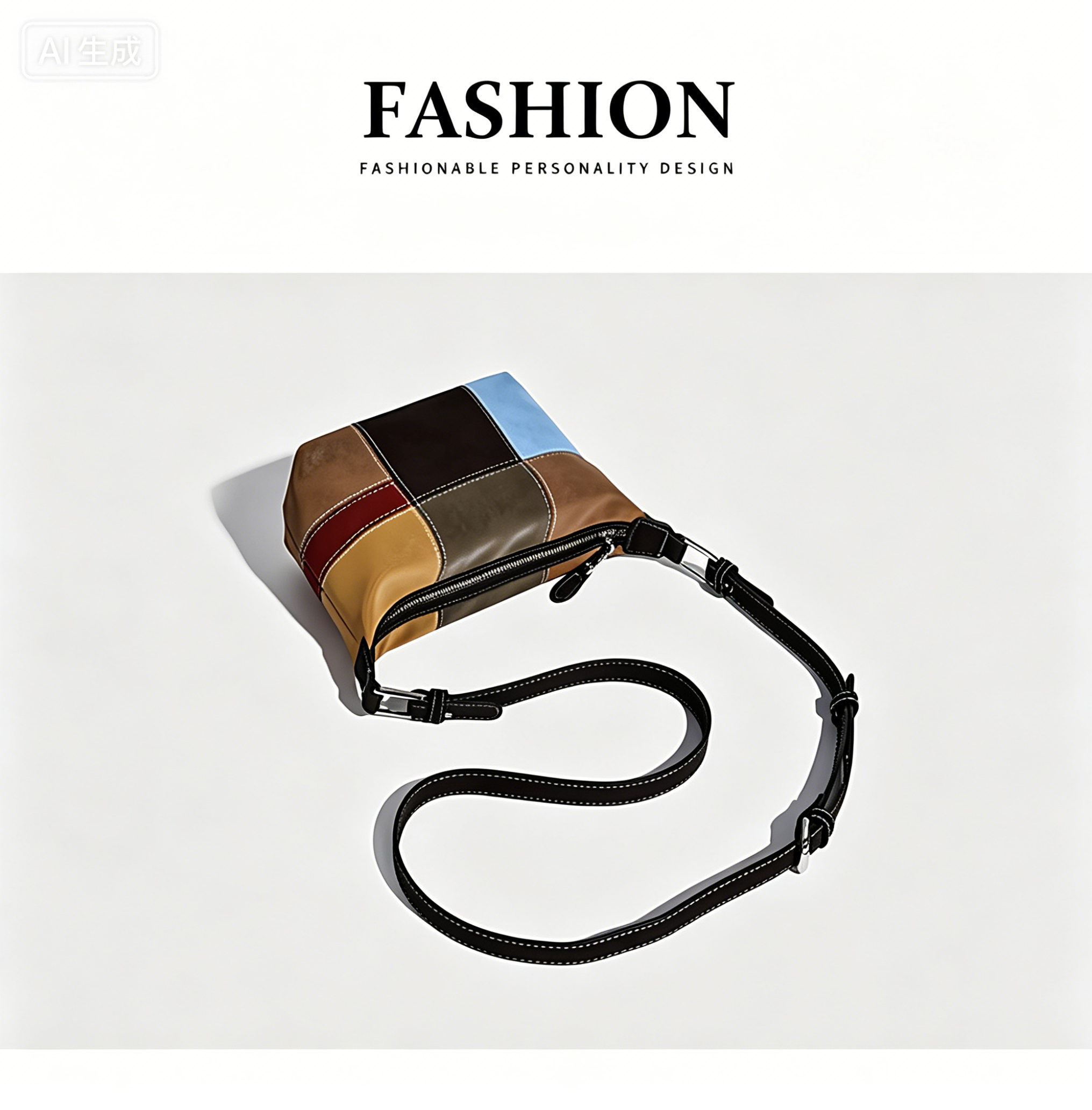 Fashionable women handbag with cowhide leather