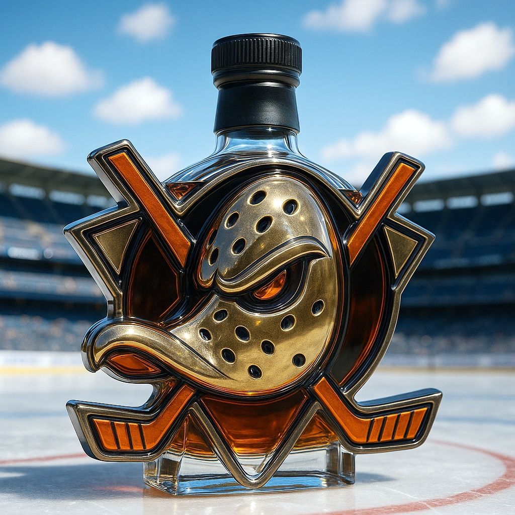 Anaheim Ducks Whiskey Bottle