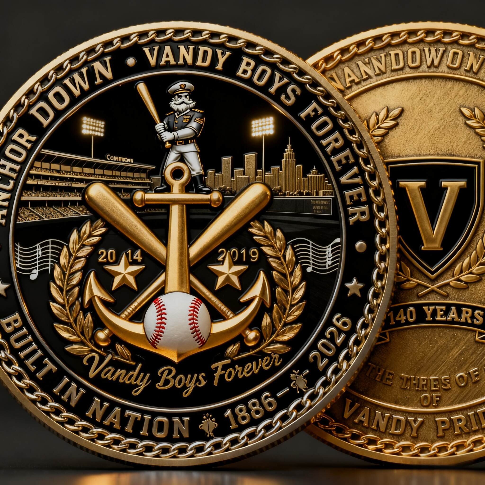 Vandy Boys Forever — Vanderbilt Commodores 140th Anniversary Baseball Coin