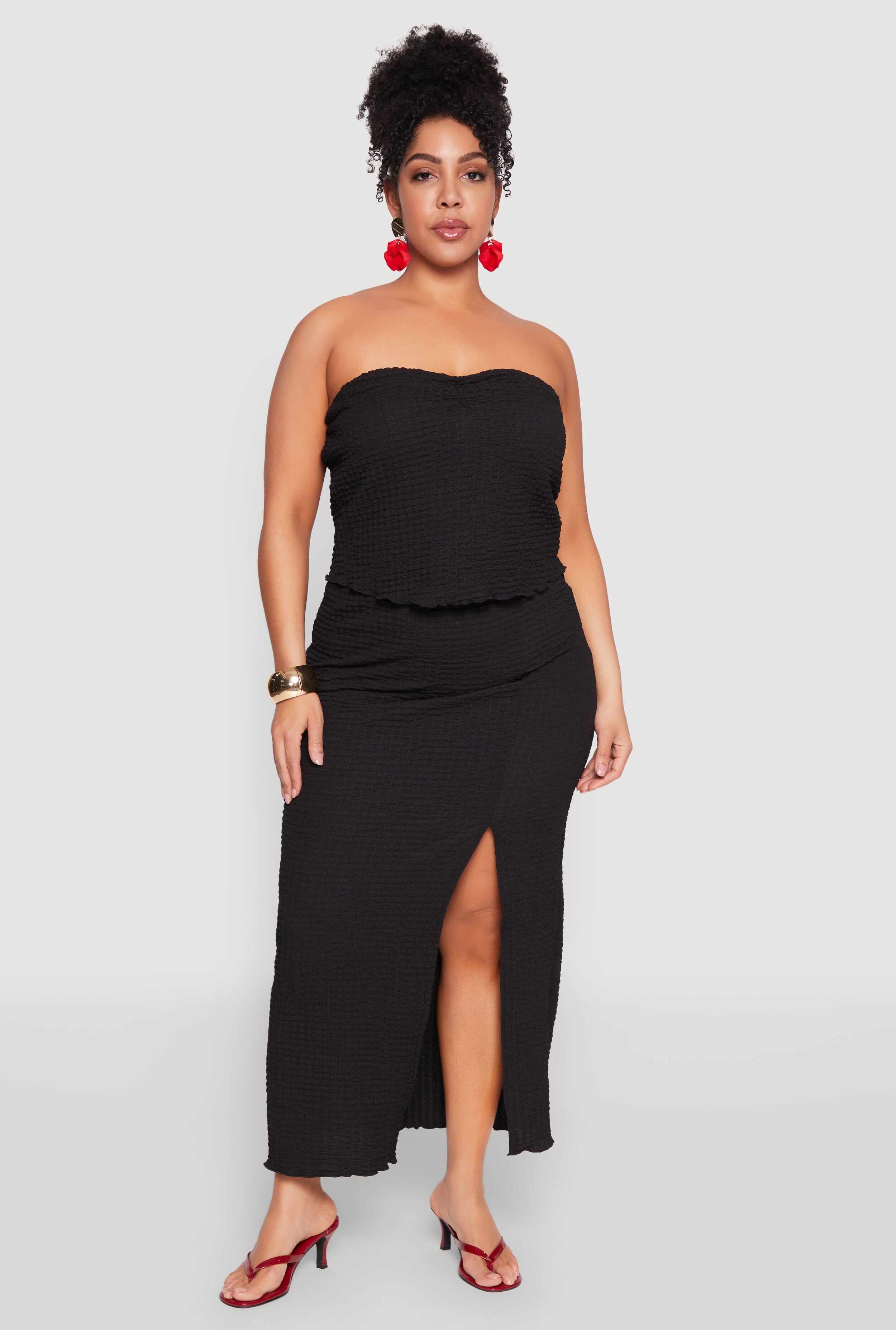 Plus Size Almost Famous Sweetheart Tube Top