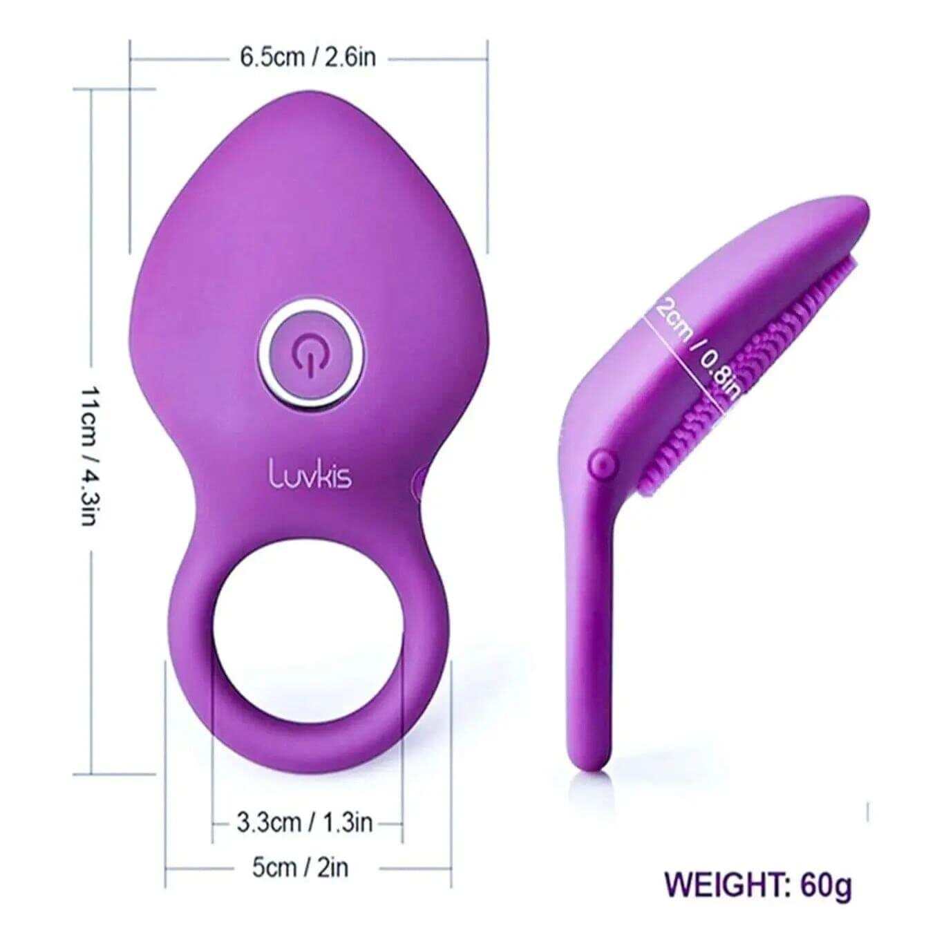 Clitoris Stimulator Orgasm Vibrator: Male Delay Ring