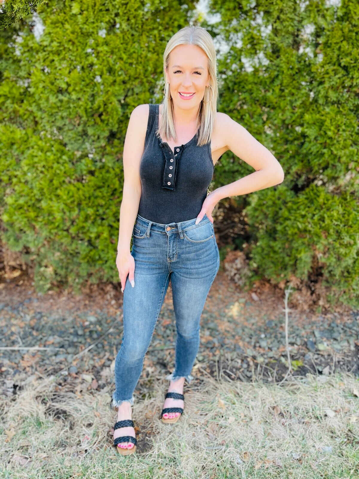 PLUS/REG Shark Attack Skinny Jeans