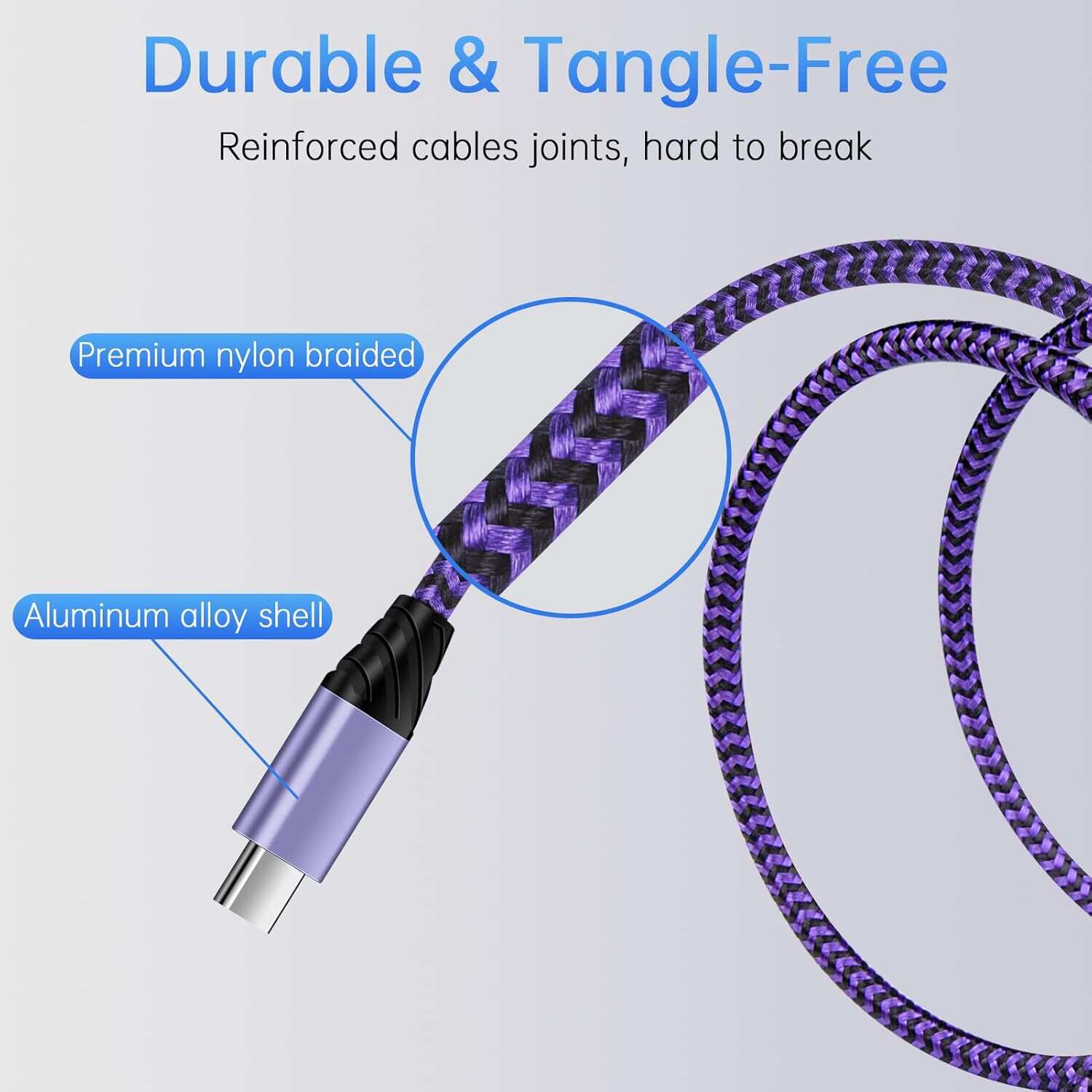 Android Auto USB C Cable Type C Charger USB Data Transfer Cable Fast Charging