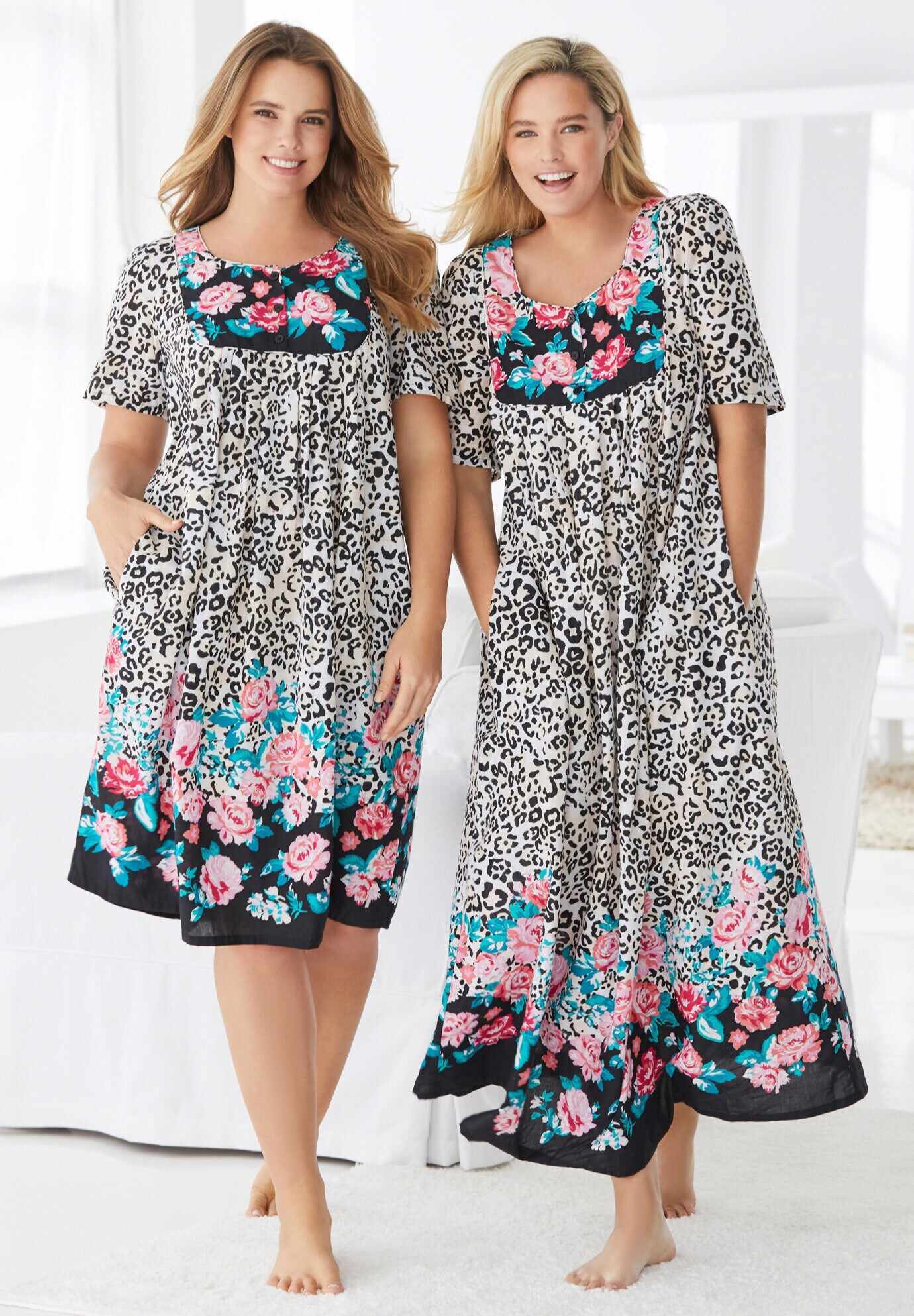 Mixed Print Short Lounger