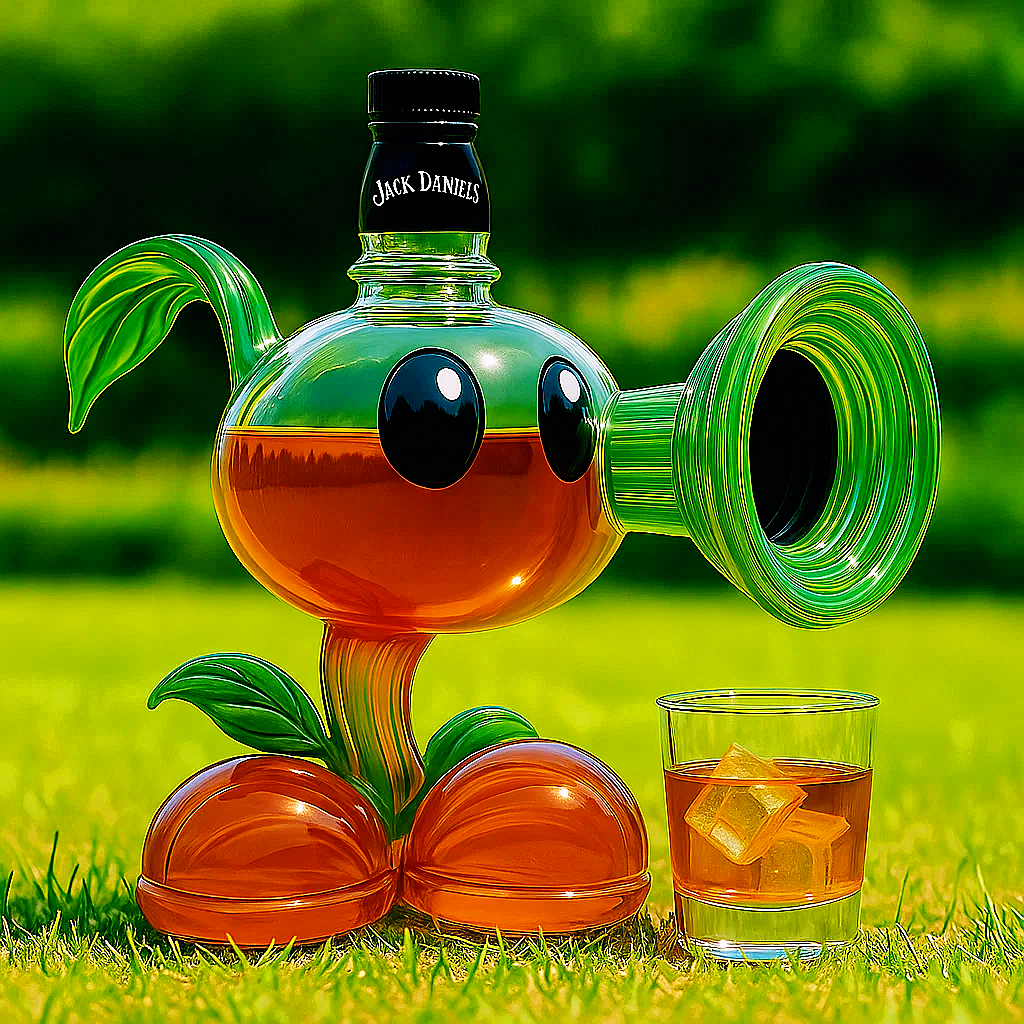 Peashooter Whiskey Bottle