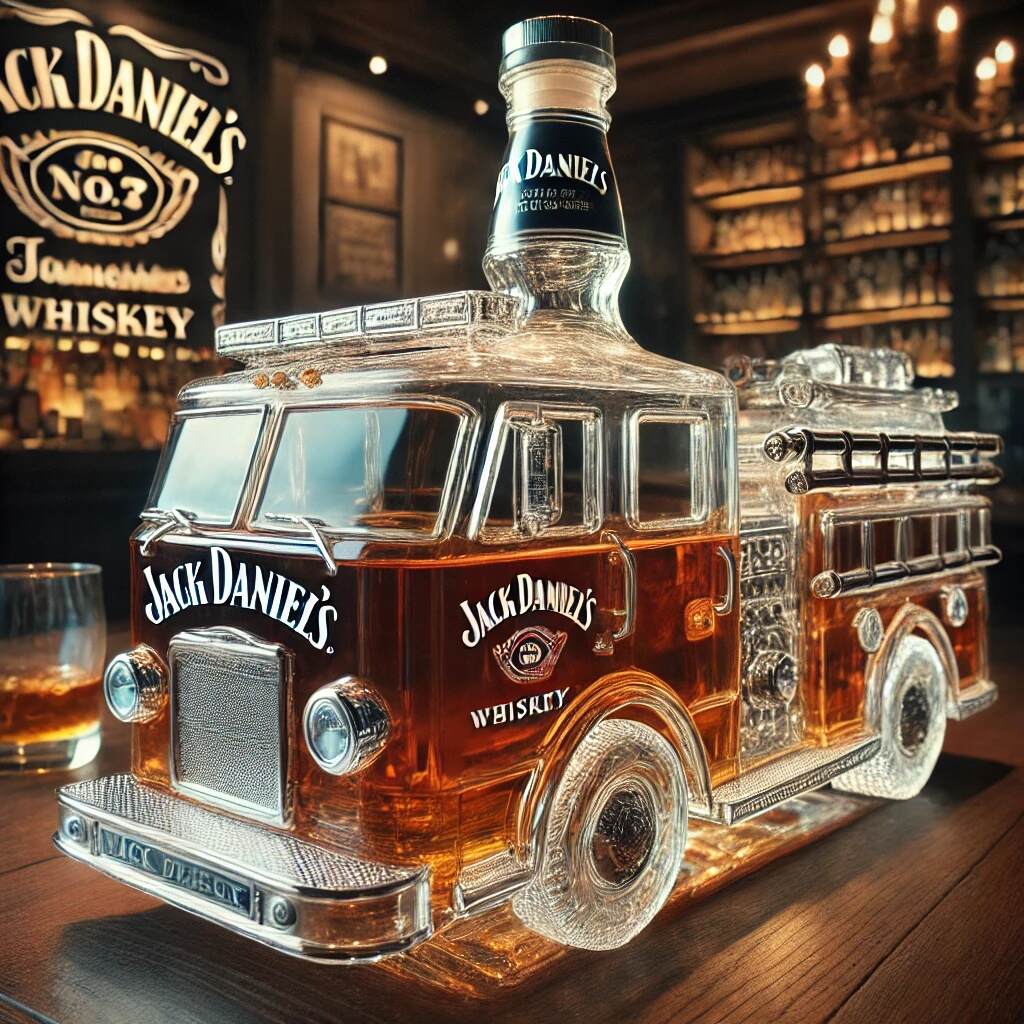 Fire Truck Whiskey Bottle